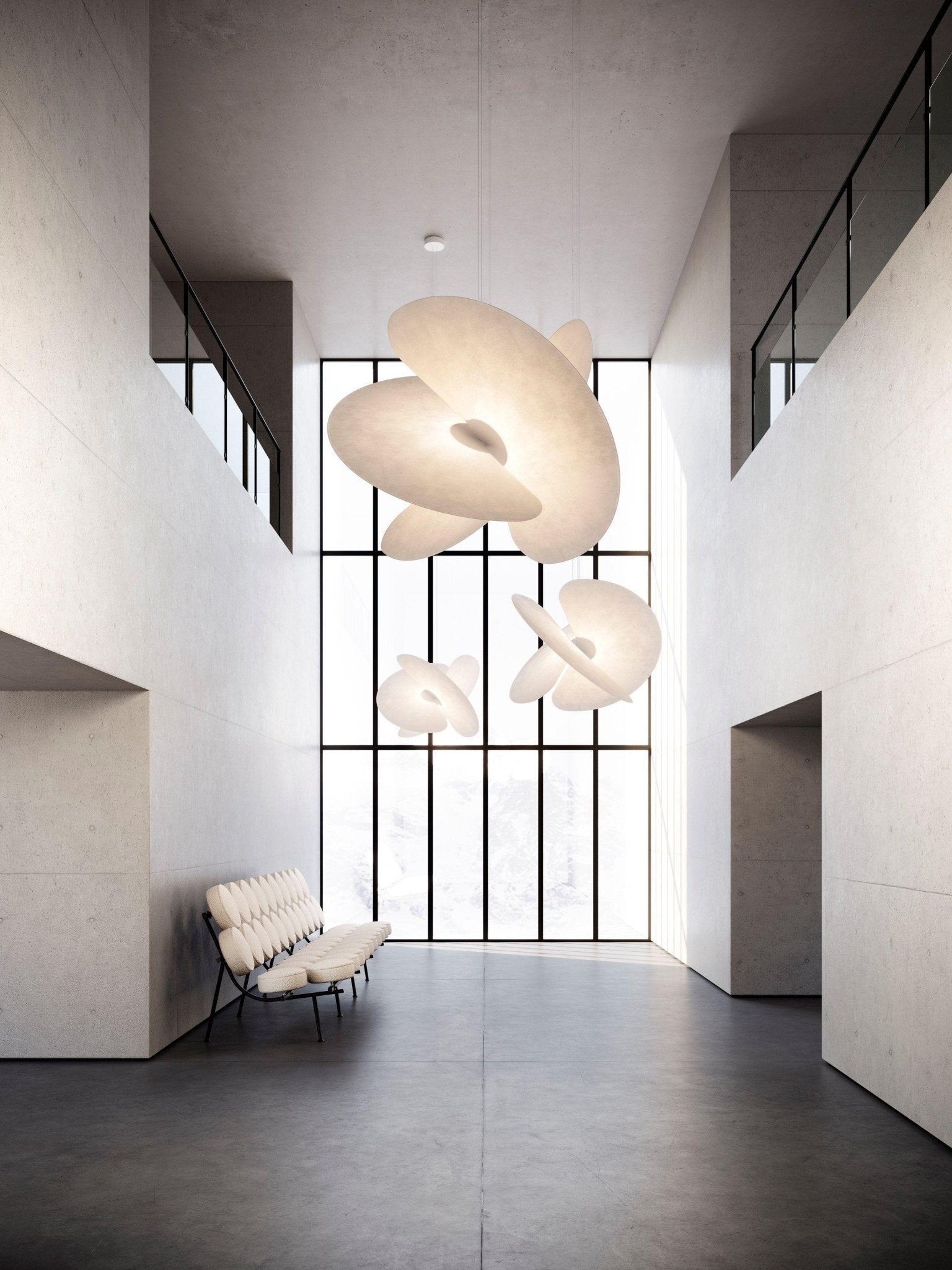 Whirl Modern Fabric Pendant Lamp-Neutral Decor