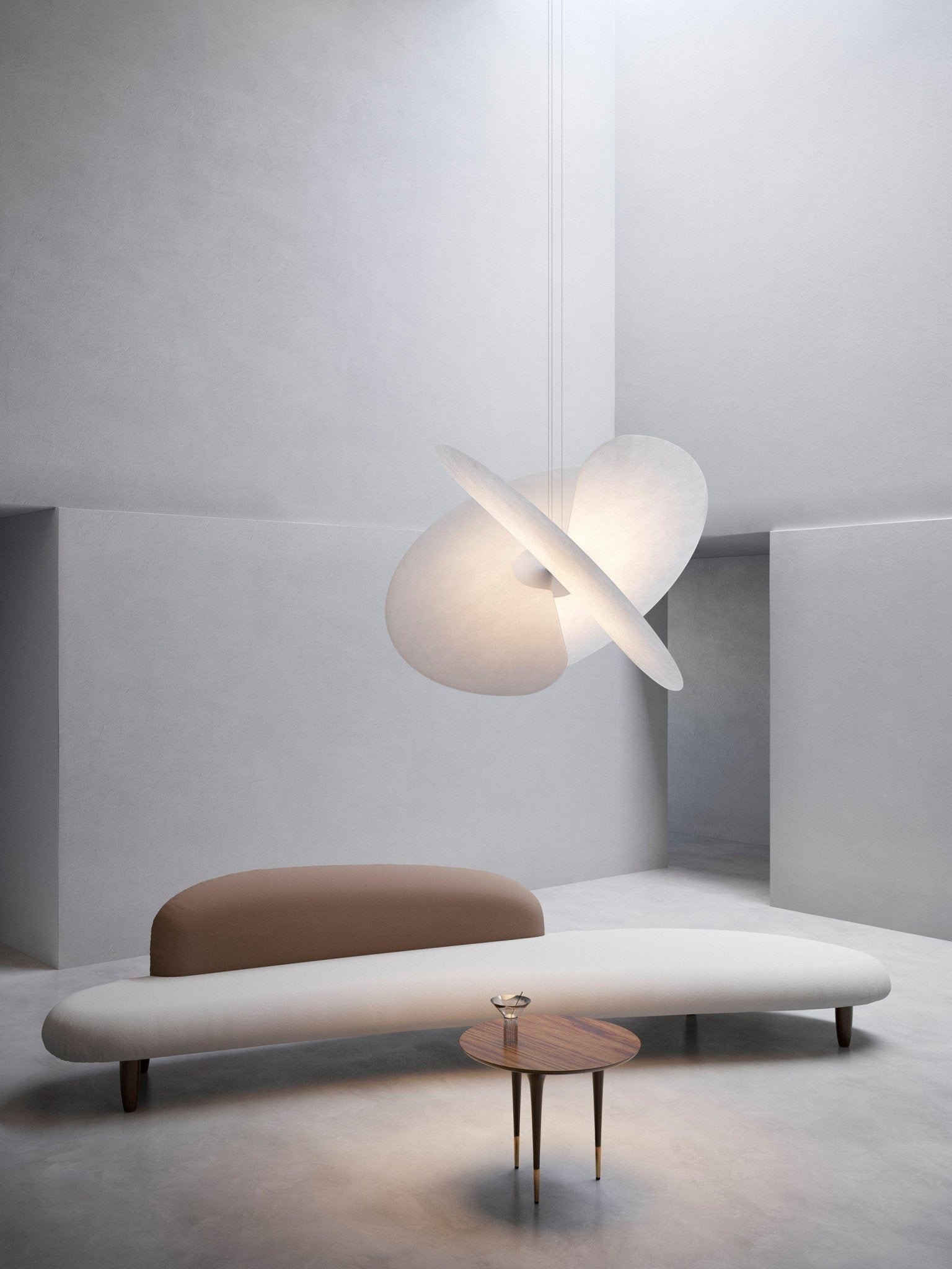 Whirl Modern Fabric Pendant Lamp-Neutral Decor