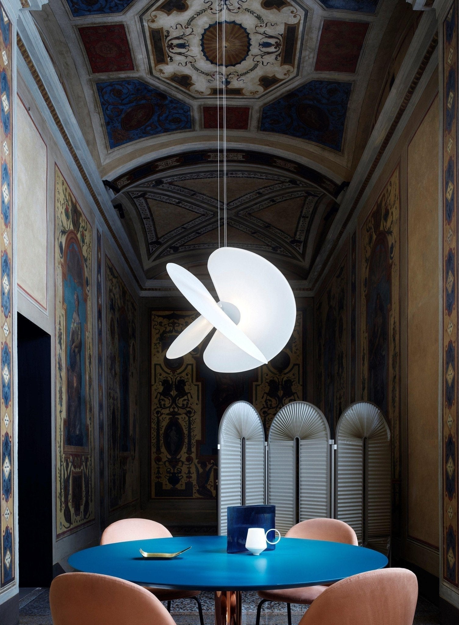 Whirl Modern Fabric Pendant Lamp-Neutral Decor
