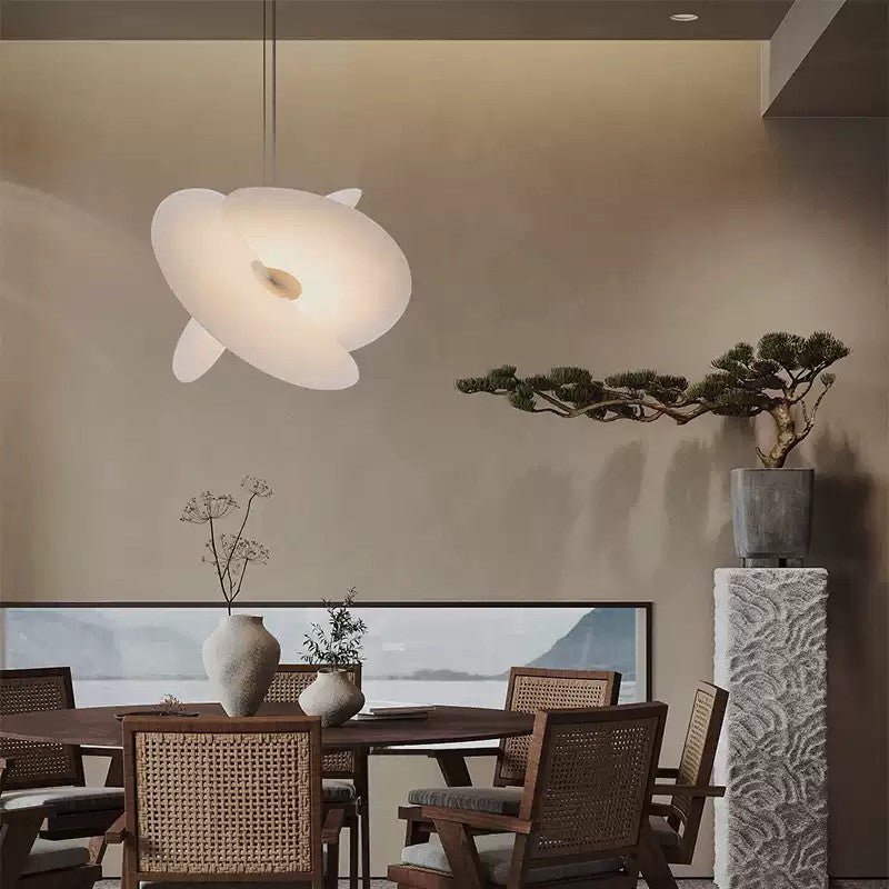 Whirl Modern Fabric Pendant Lamp-Neutral Decor