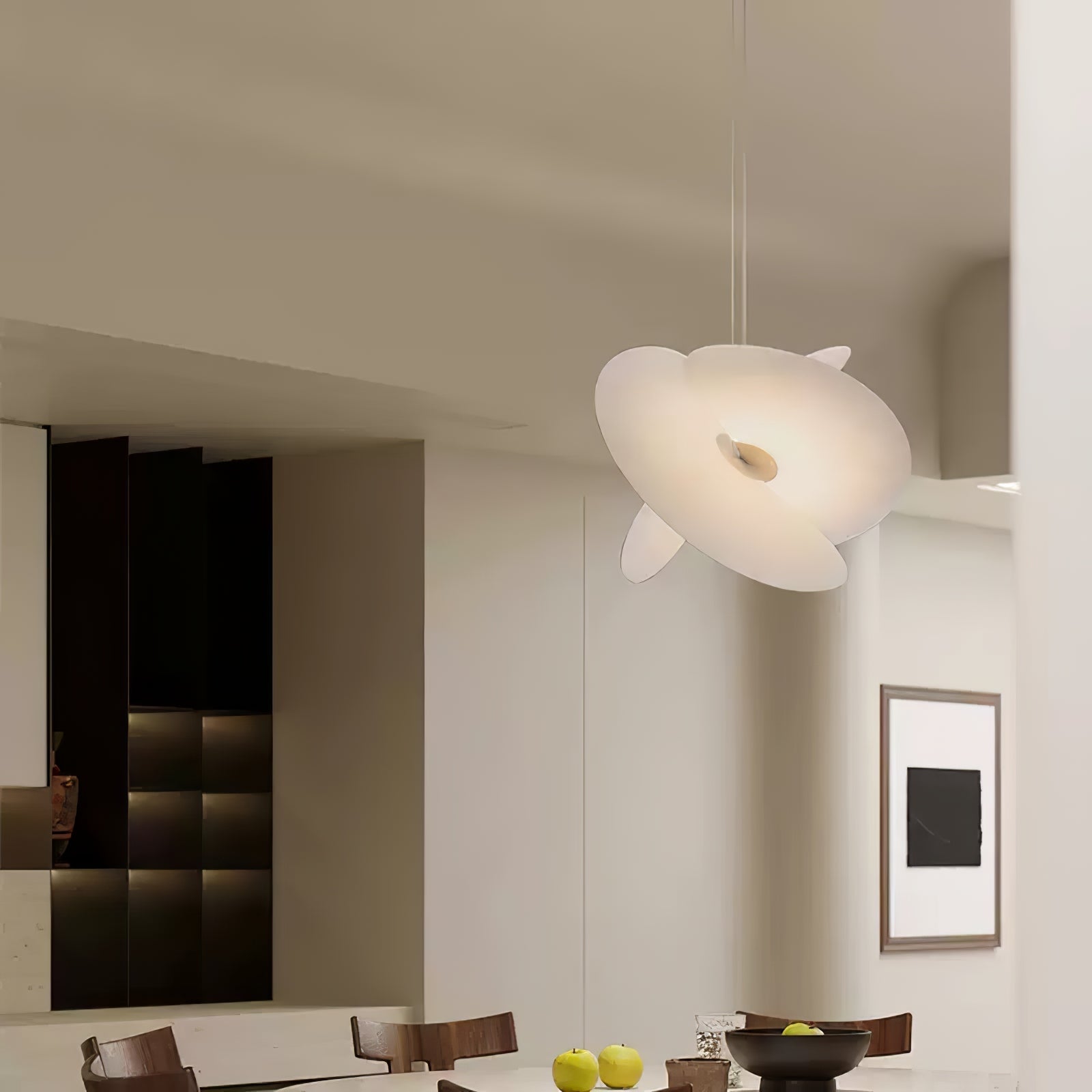 Whirl Modern Fabric Pendant Lamp-Neutral Decor
