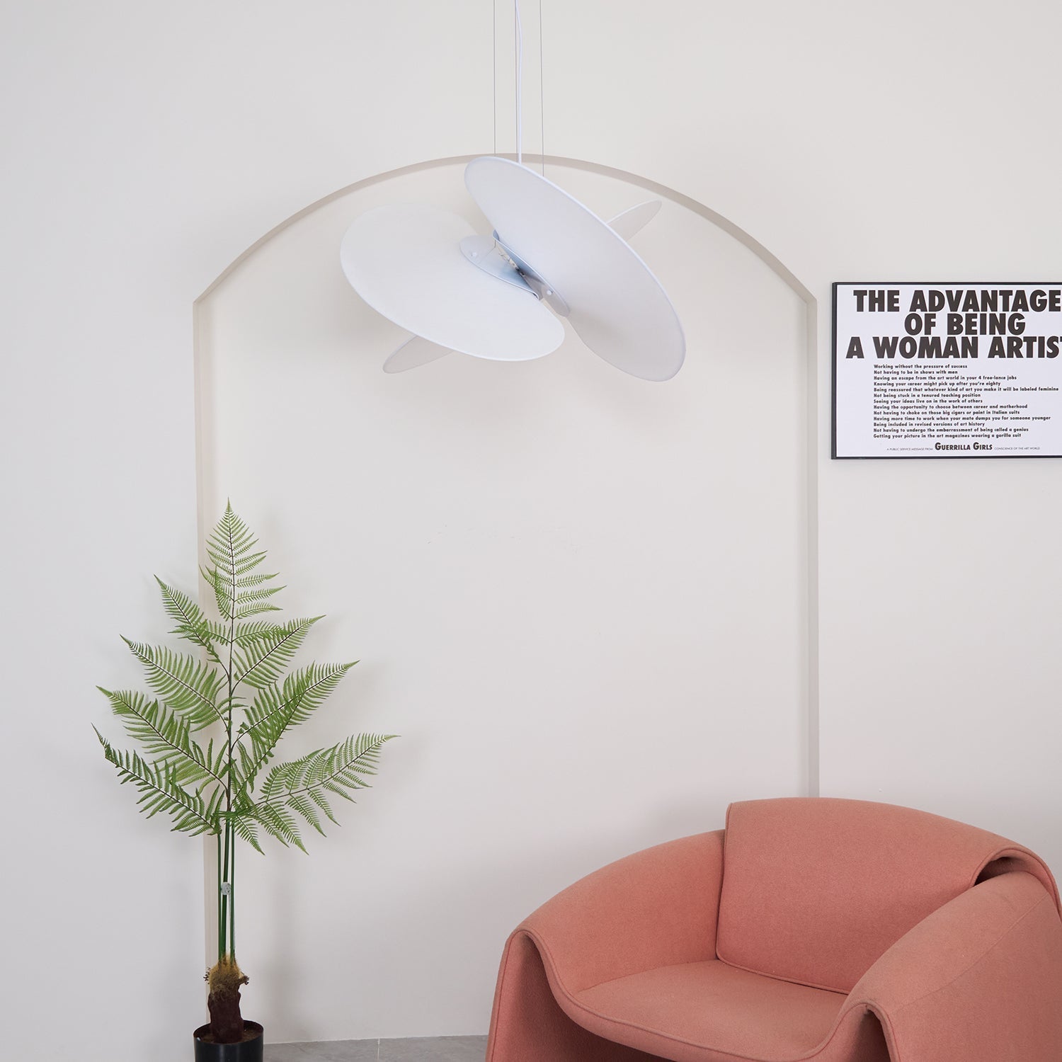 Whirl Modern Fabric Pendant Lamp-Neutral Decor