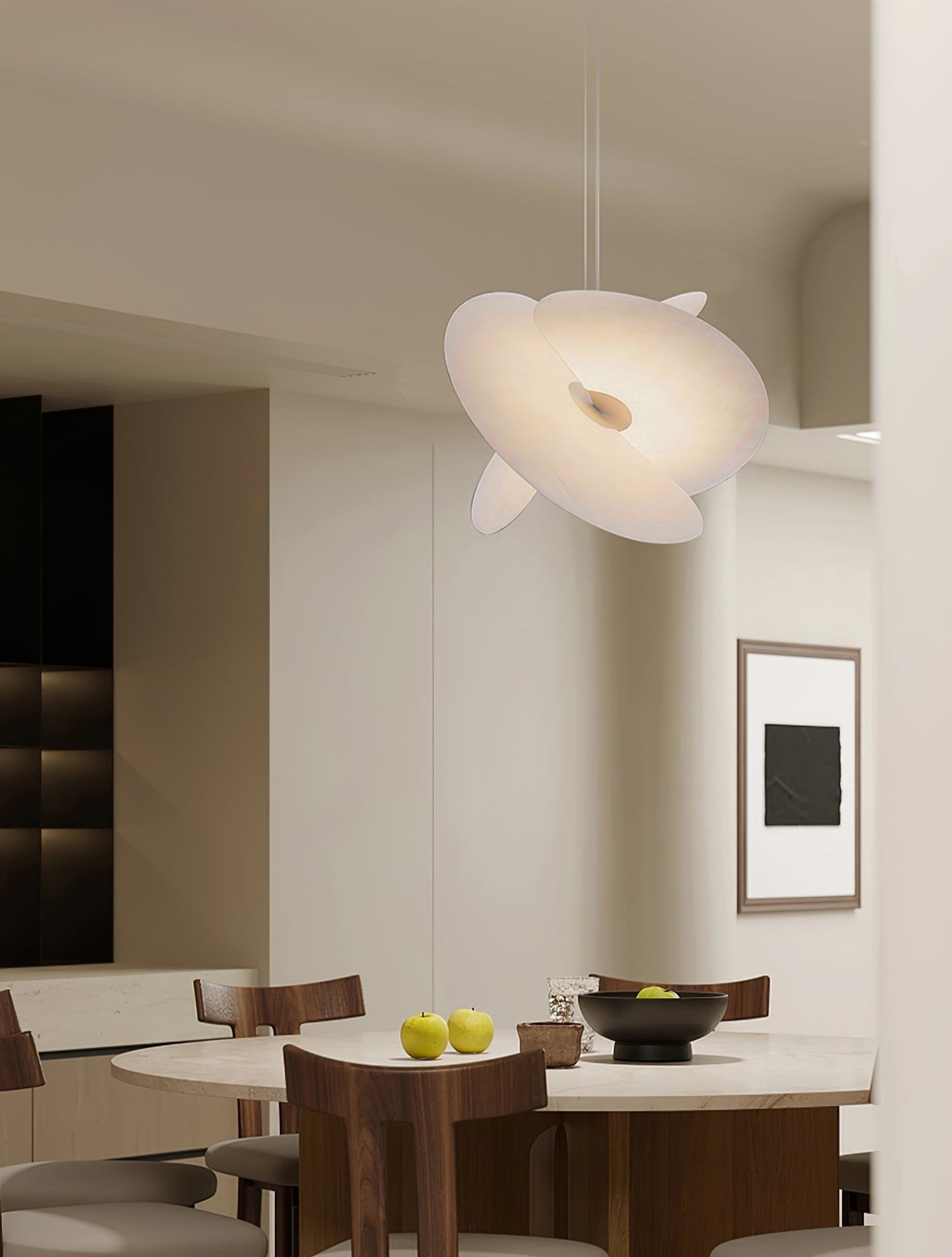 Whirl Modern Fabric Pendant Lamp-Neutral Decor