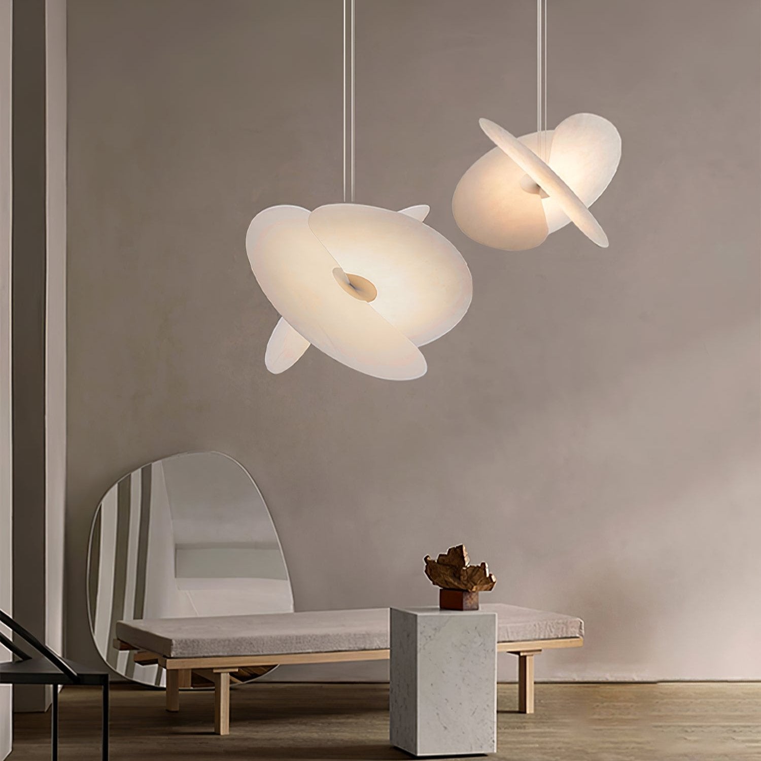 Whirl Modern Fabric Pendant Lamp-Neutral Decor