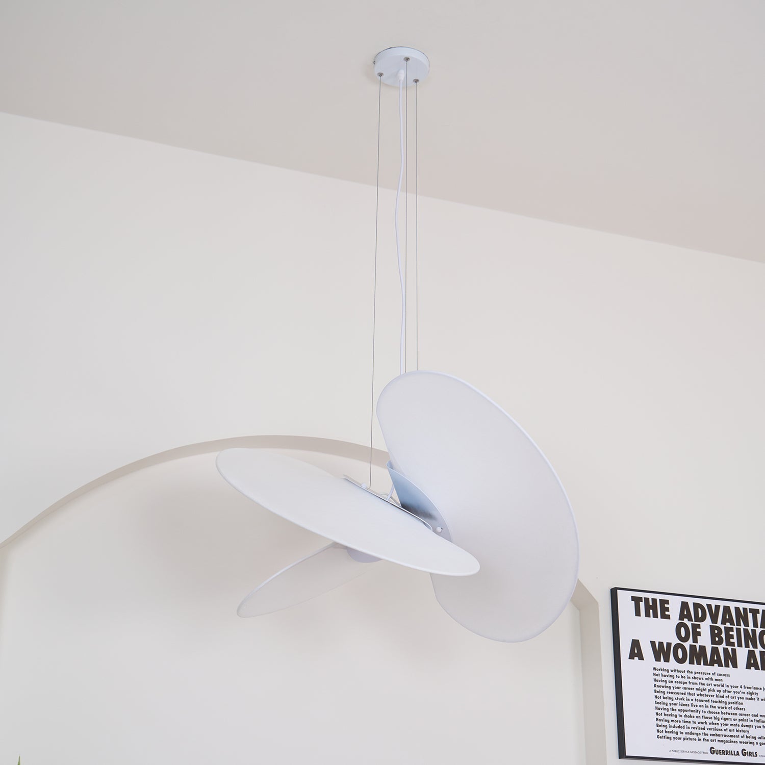 Whirl Modern Fabric Pendant Lamp-Neutral Decor