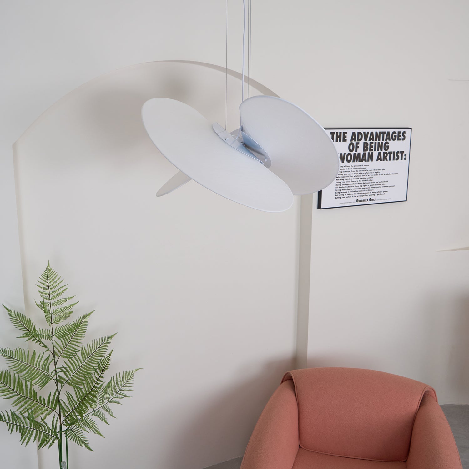 Whirl Modern Fabric Pendant Lamp-Neutral Decor