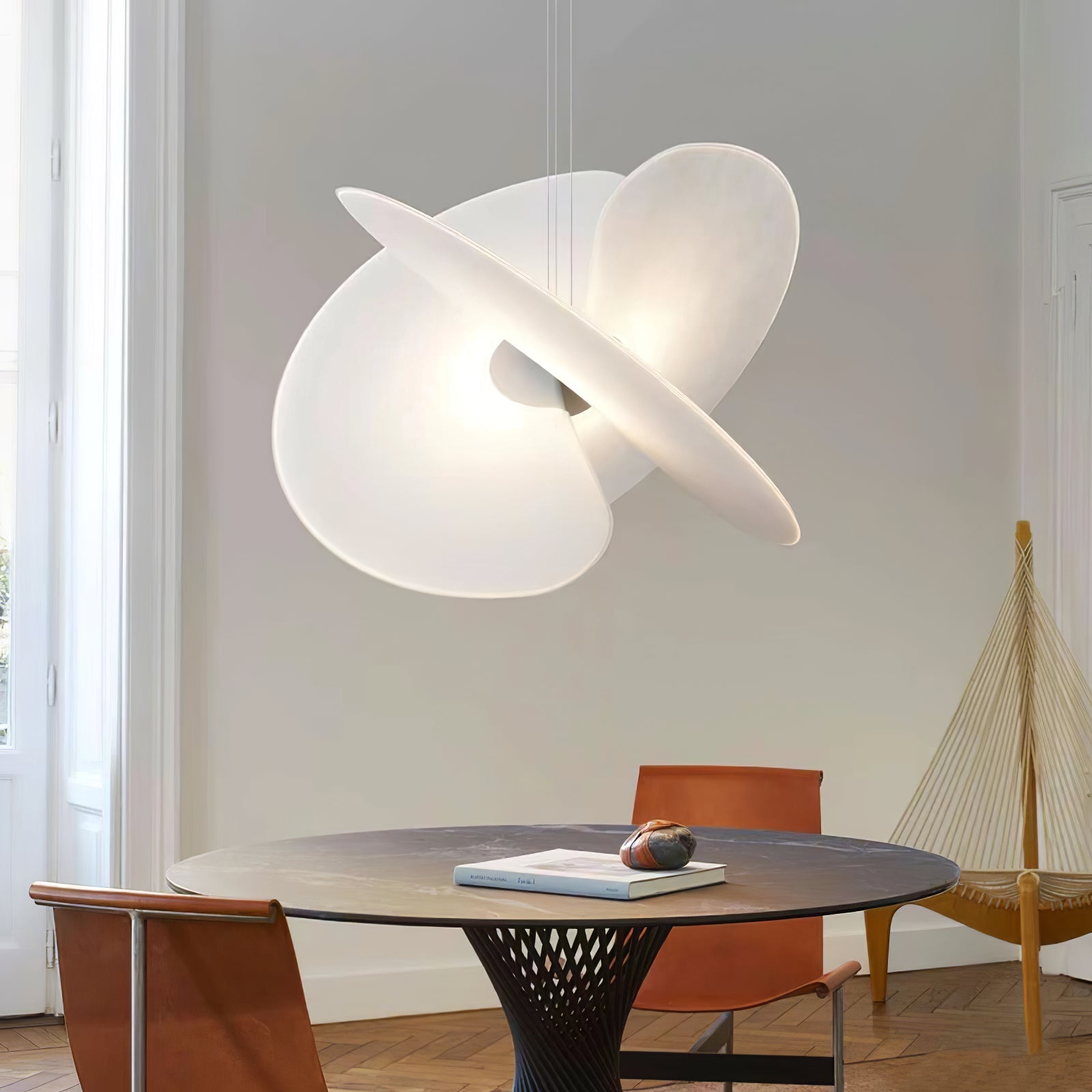 Whirl Modern Fabric Pendant Lamp-Neutral Decor