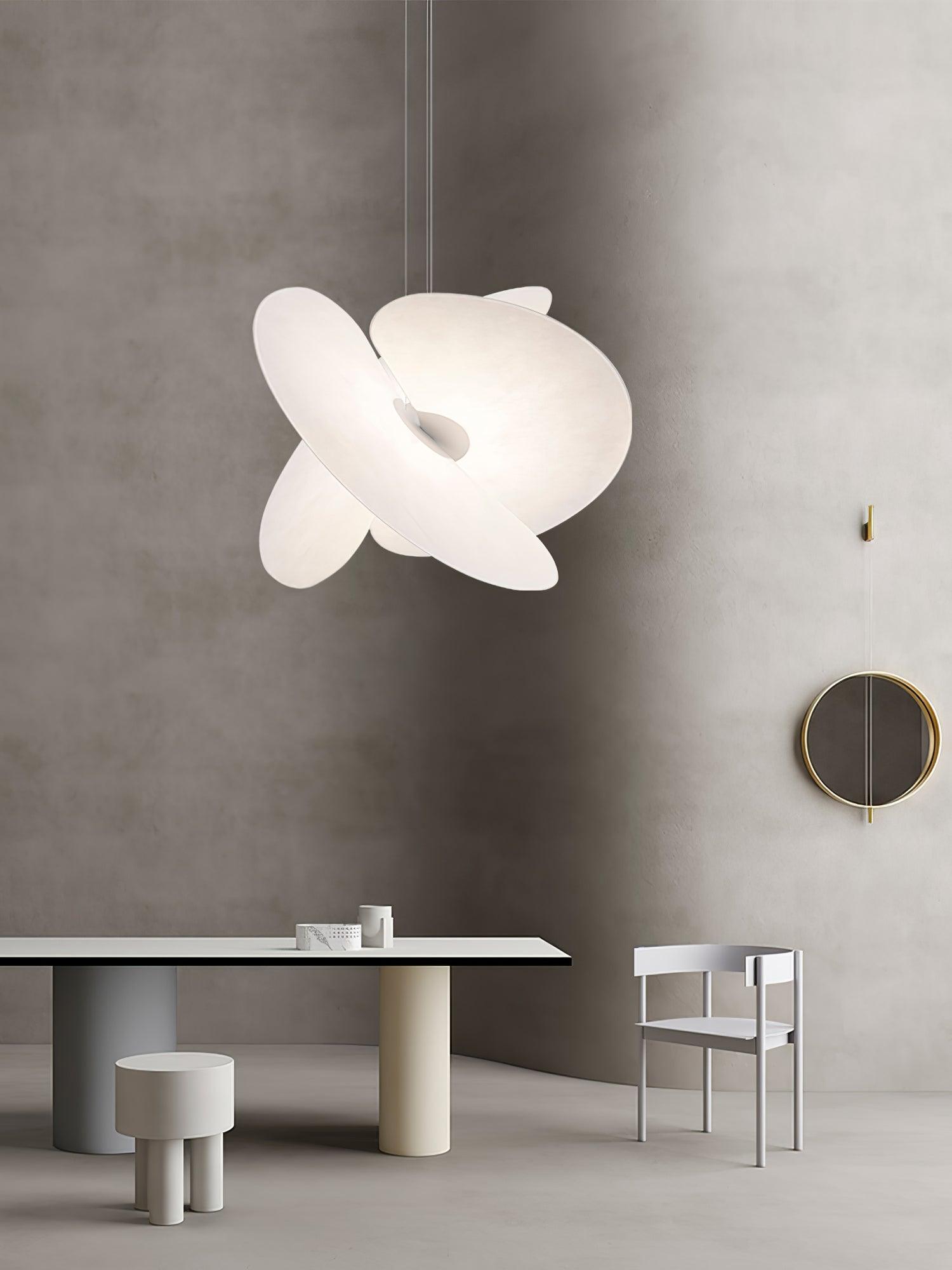 Whirl Modern Fabric Pendant Lamp-Neutral Decor