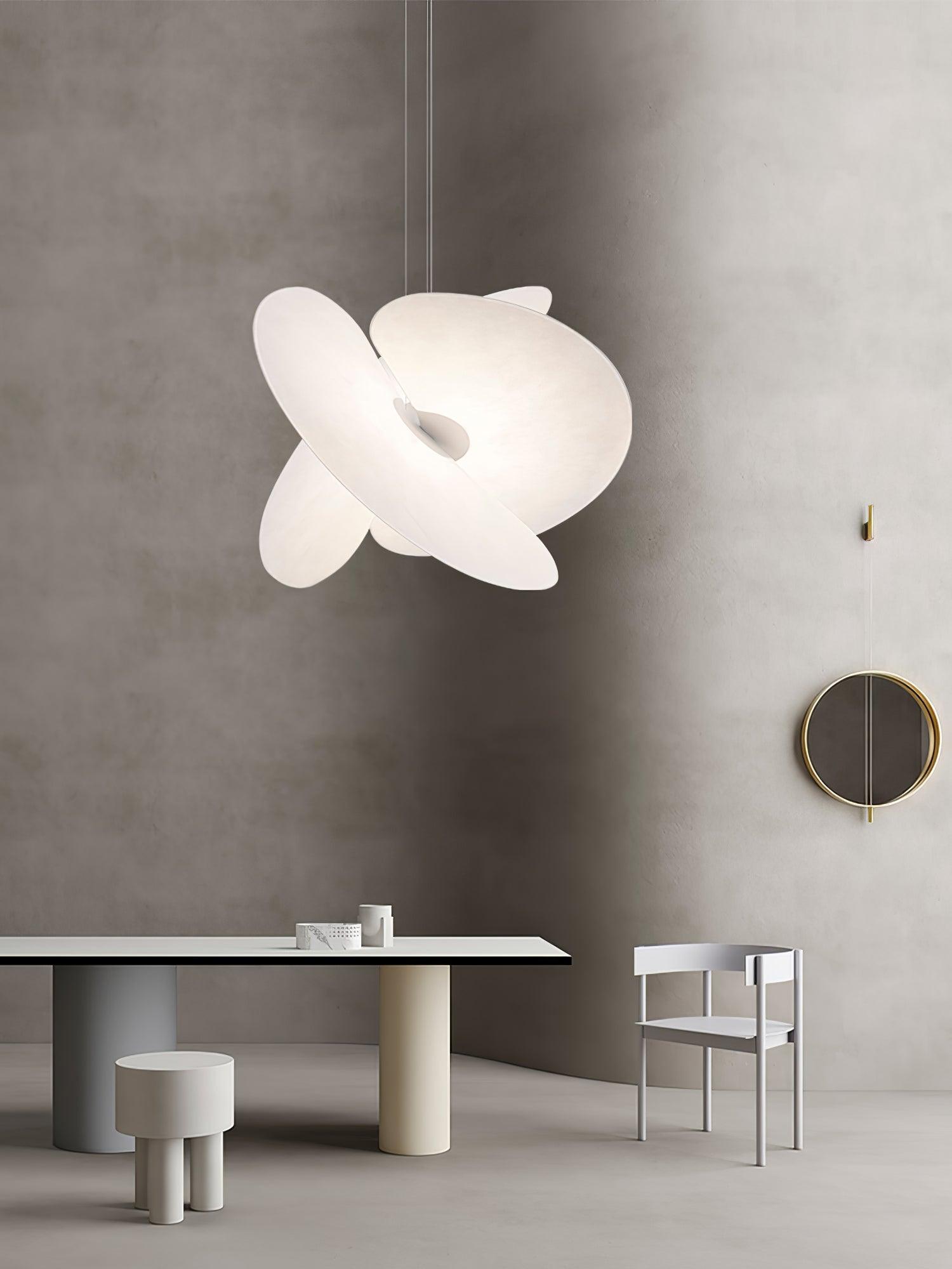 Whirl Modern Fabric Pendant Lamp-Neutral Decor