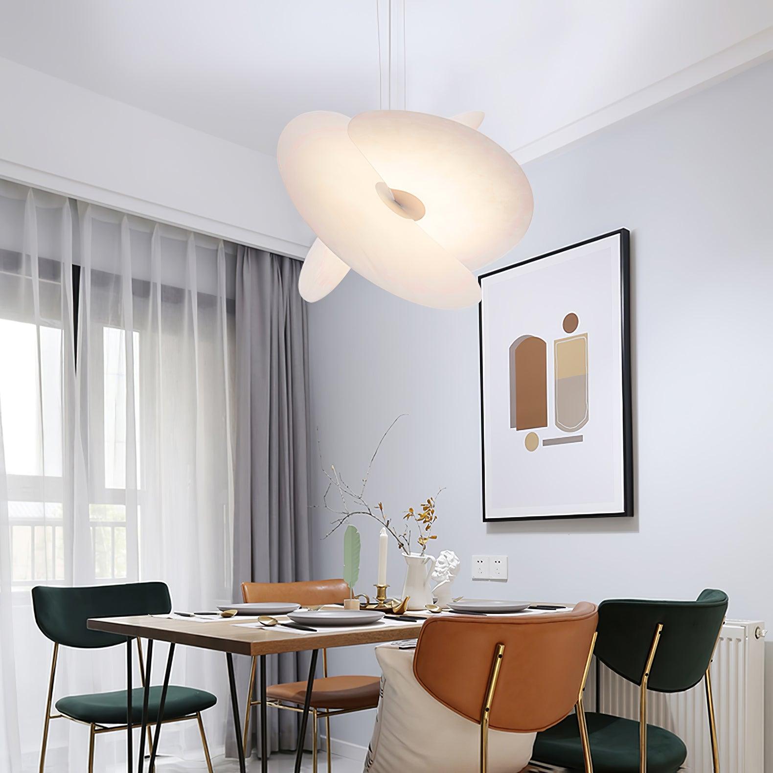 Whirl Modern Fabric Pendant Lamp-Neutral Decor