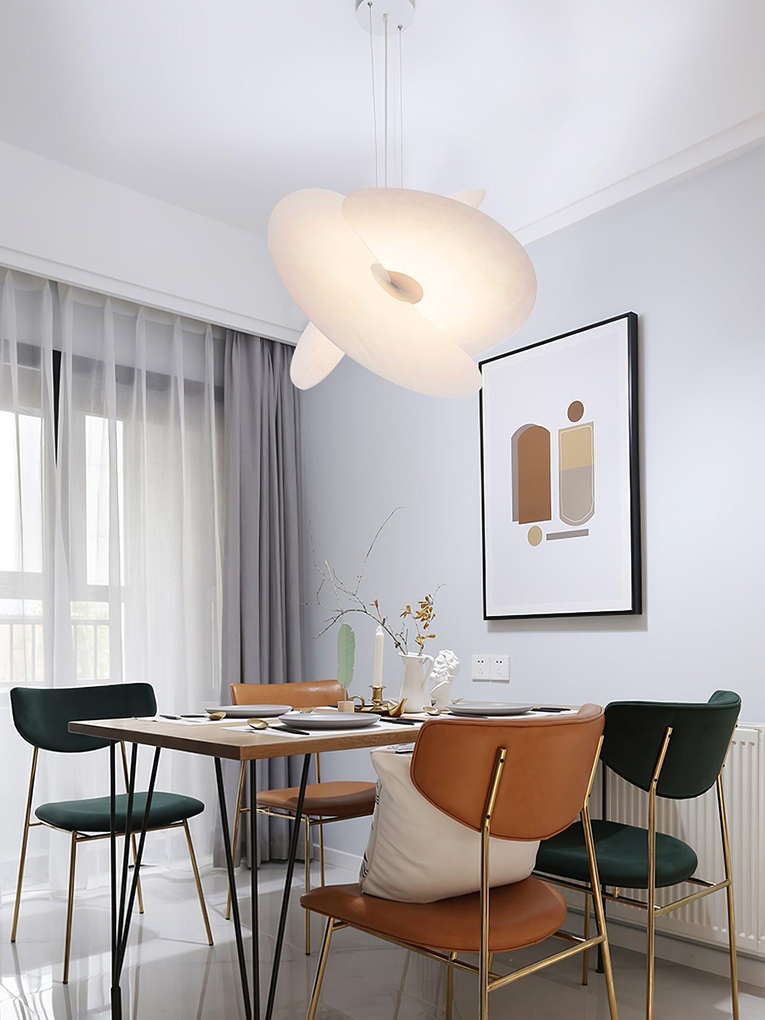Whirl Modern Fabric Pendant Lamp-Neutral Decor