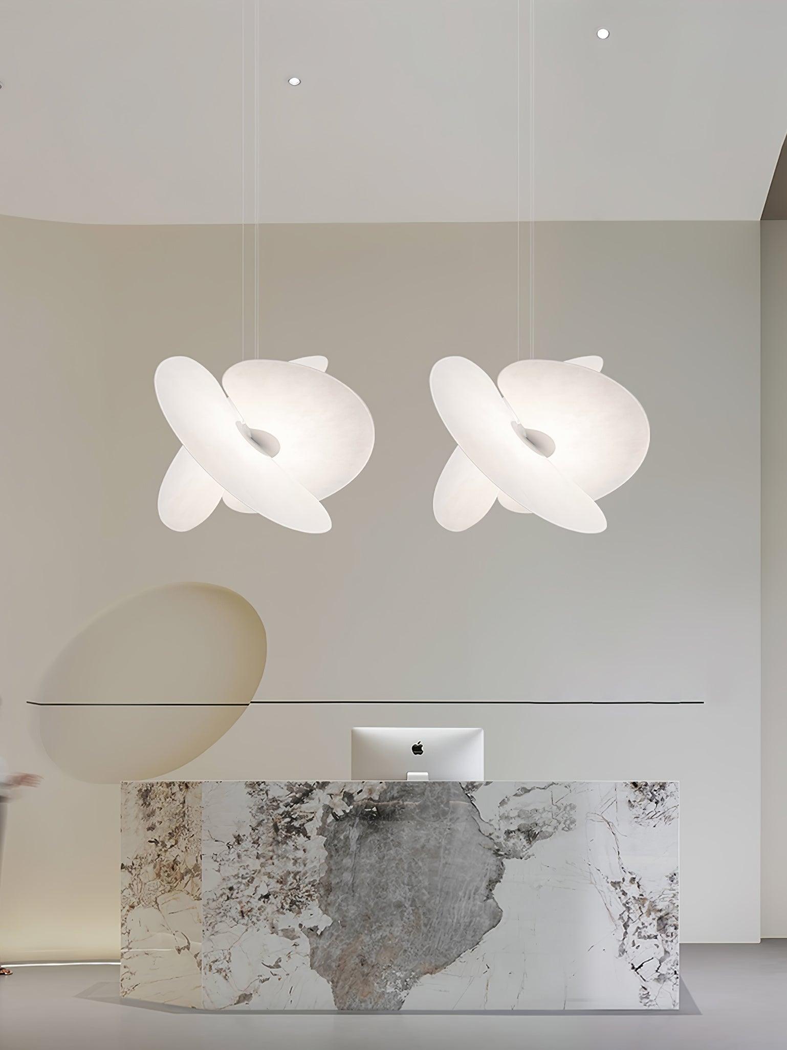 Whirl Modern Fabric Pendant Lamp-Neutral Decor