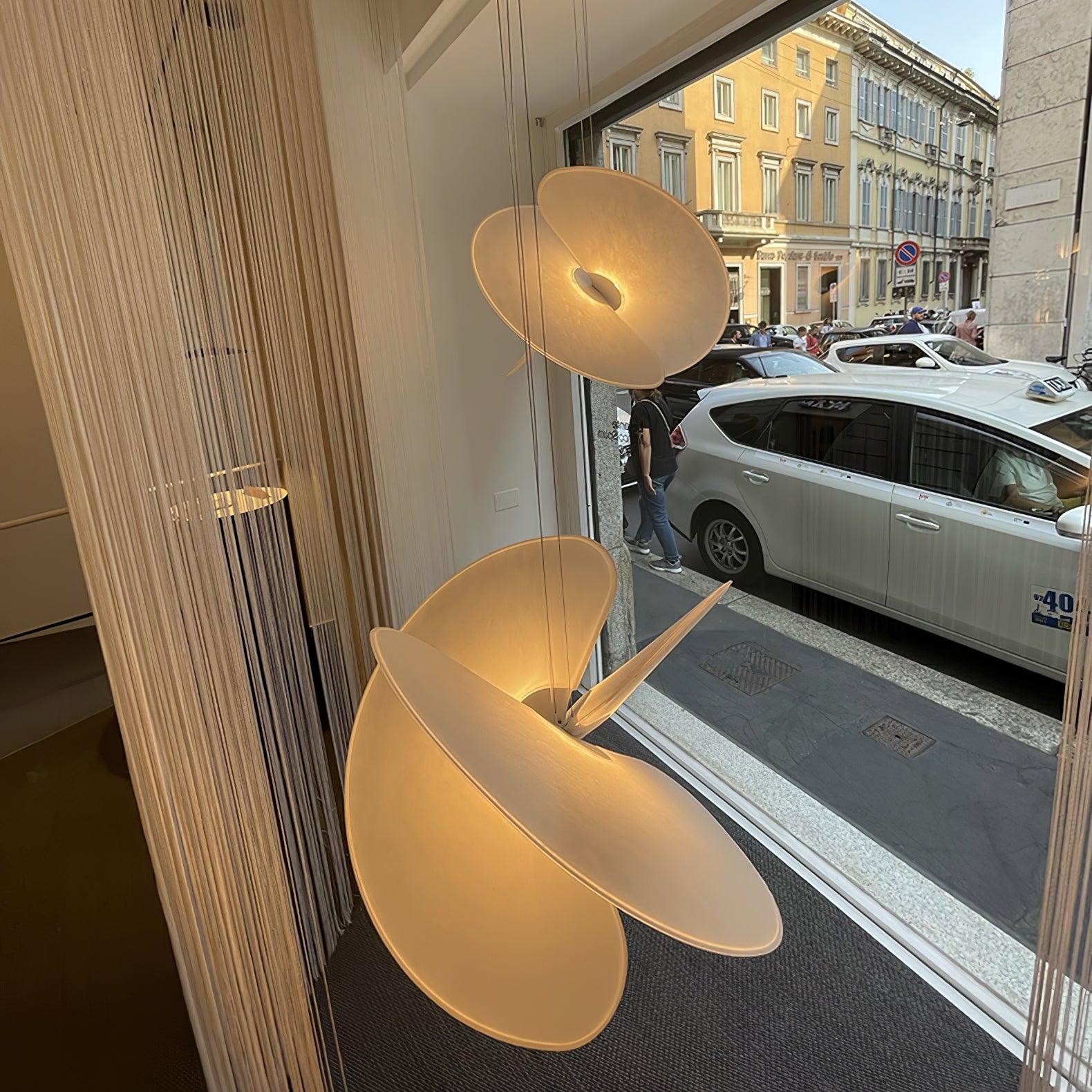 Whirl Modern Fabric Pendant Lamp-Neutral Decor