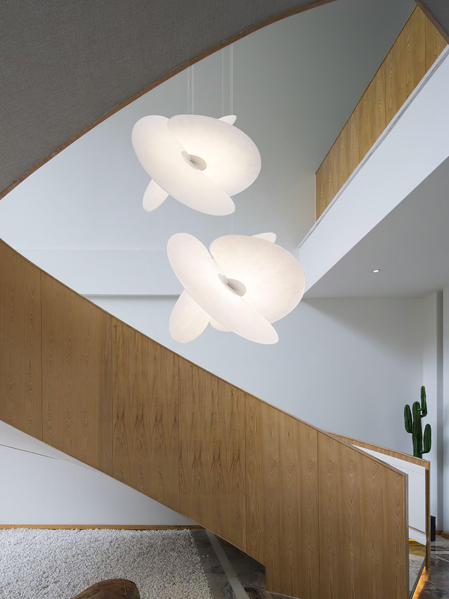Whirl Modern Fabric Pendant Lamp-Neutral Decor