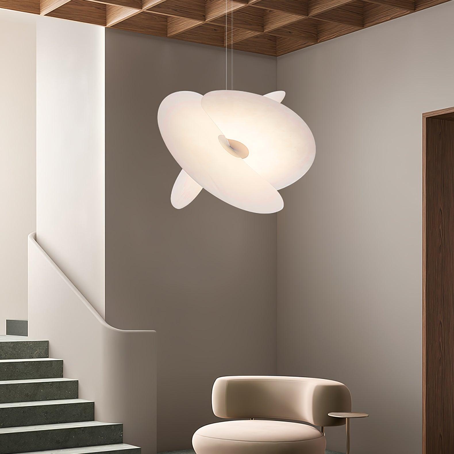 Whirl Modern Fabric Pendant Lamp-Neutral Decor