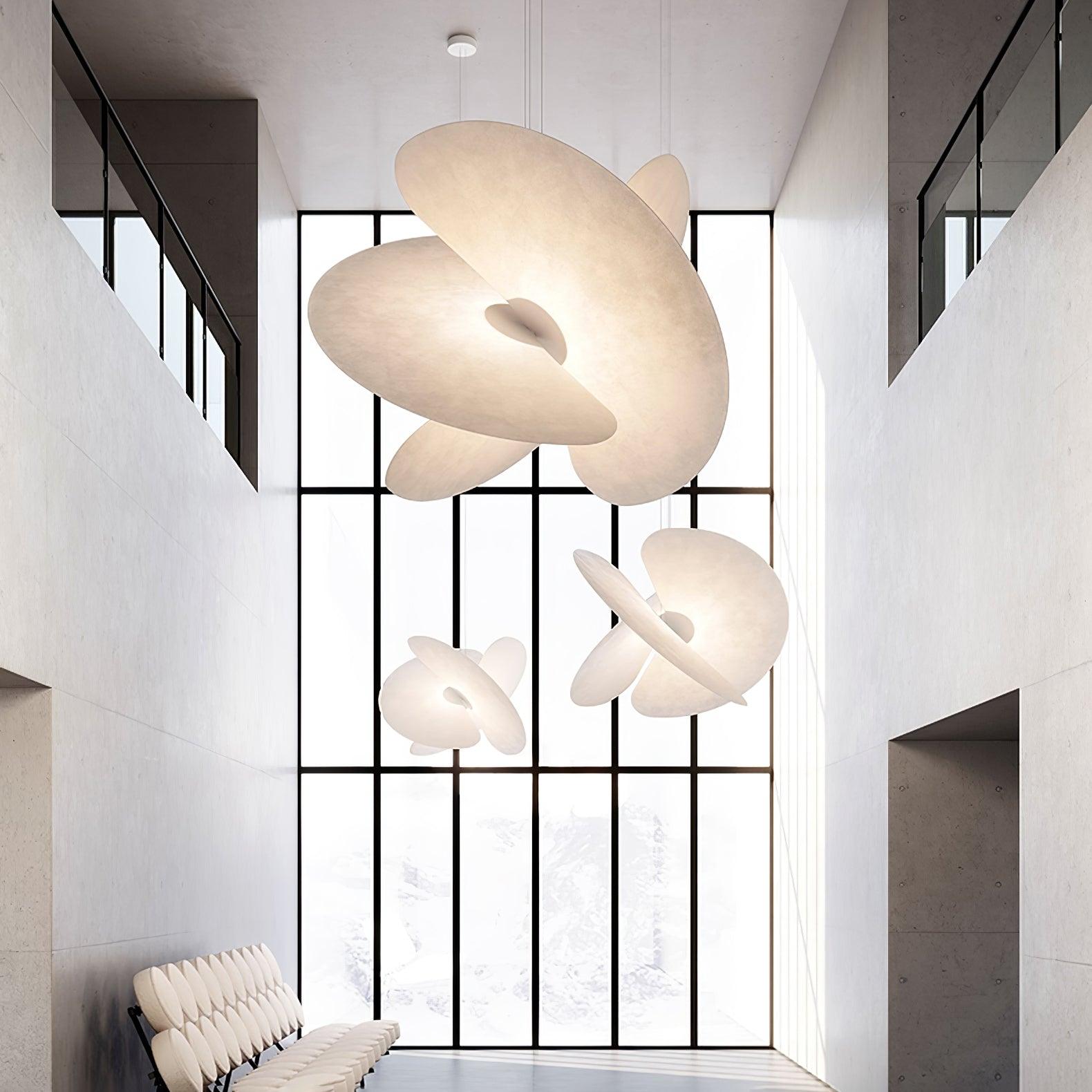 Whirl Modern Fabric Pendant Lamp-Neutral Decor
