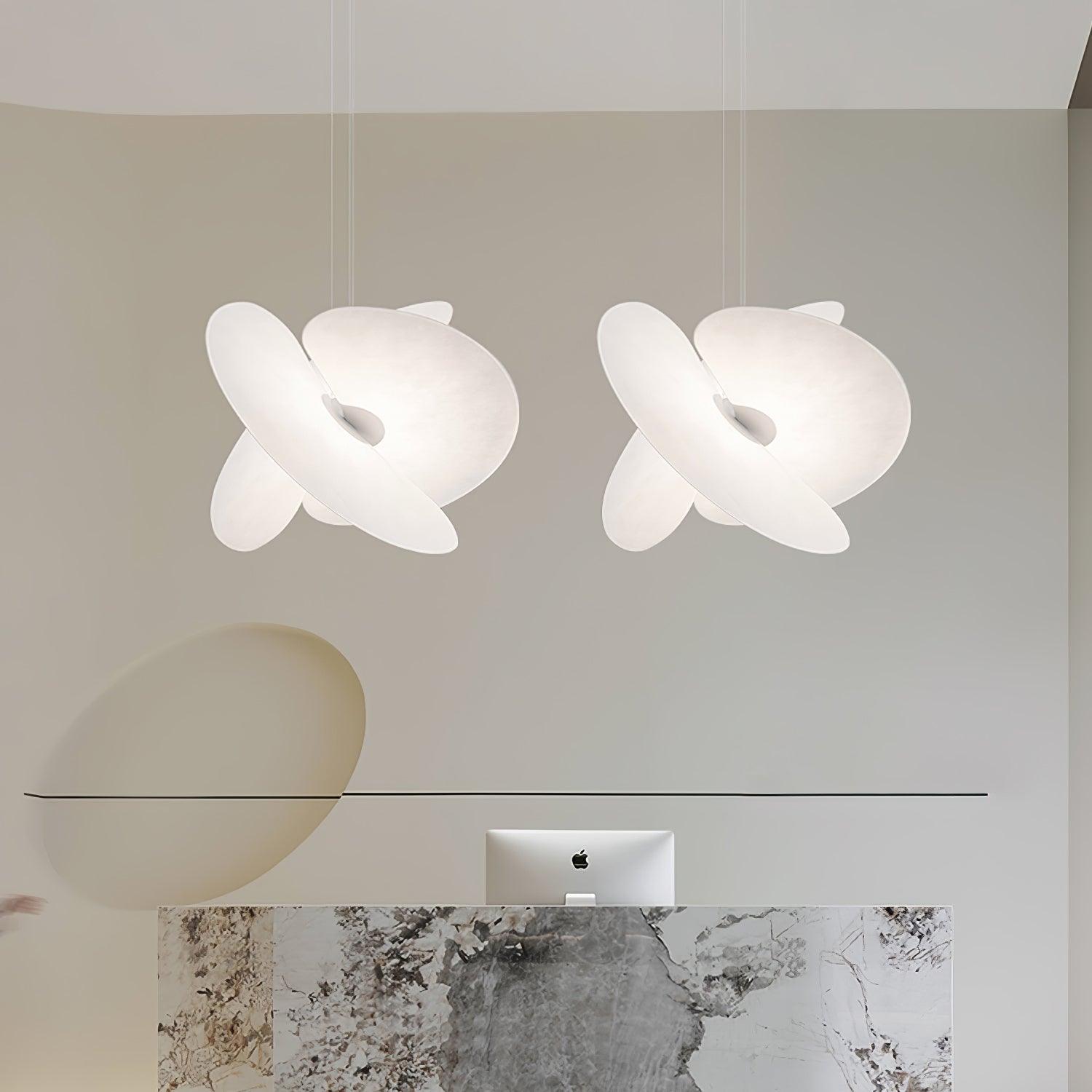 Whirl Modern Fabric Pendant Lamp-Neutral Decor