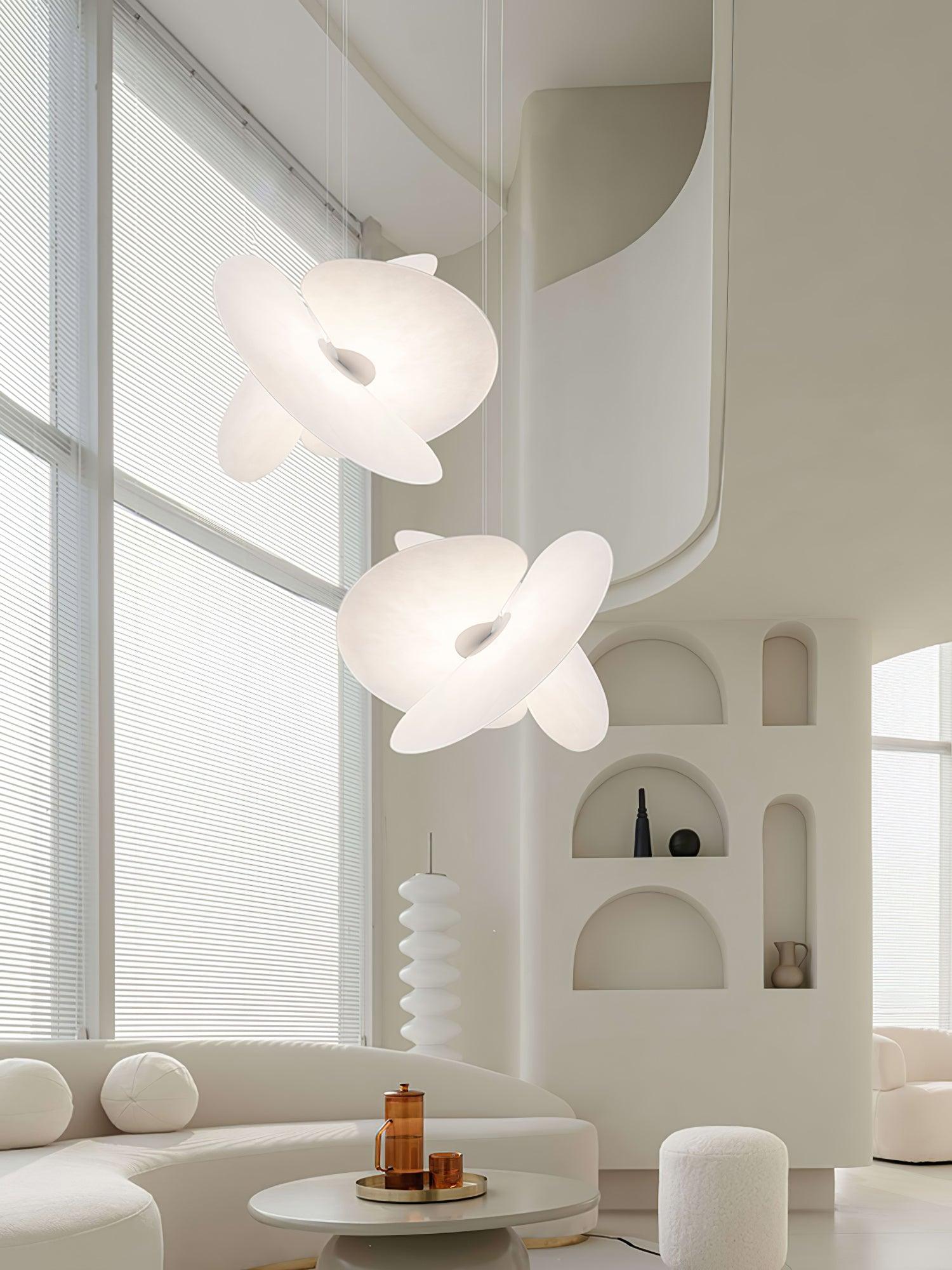 Whirl Modern Fabric Pendant Lamp-Neutral Decor