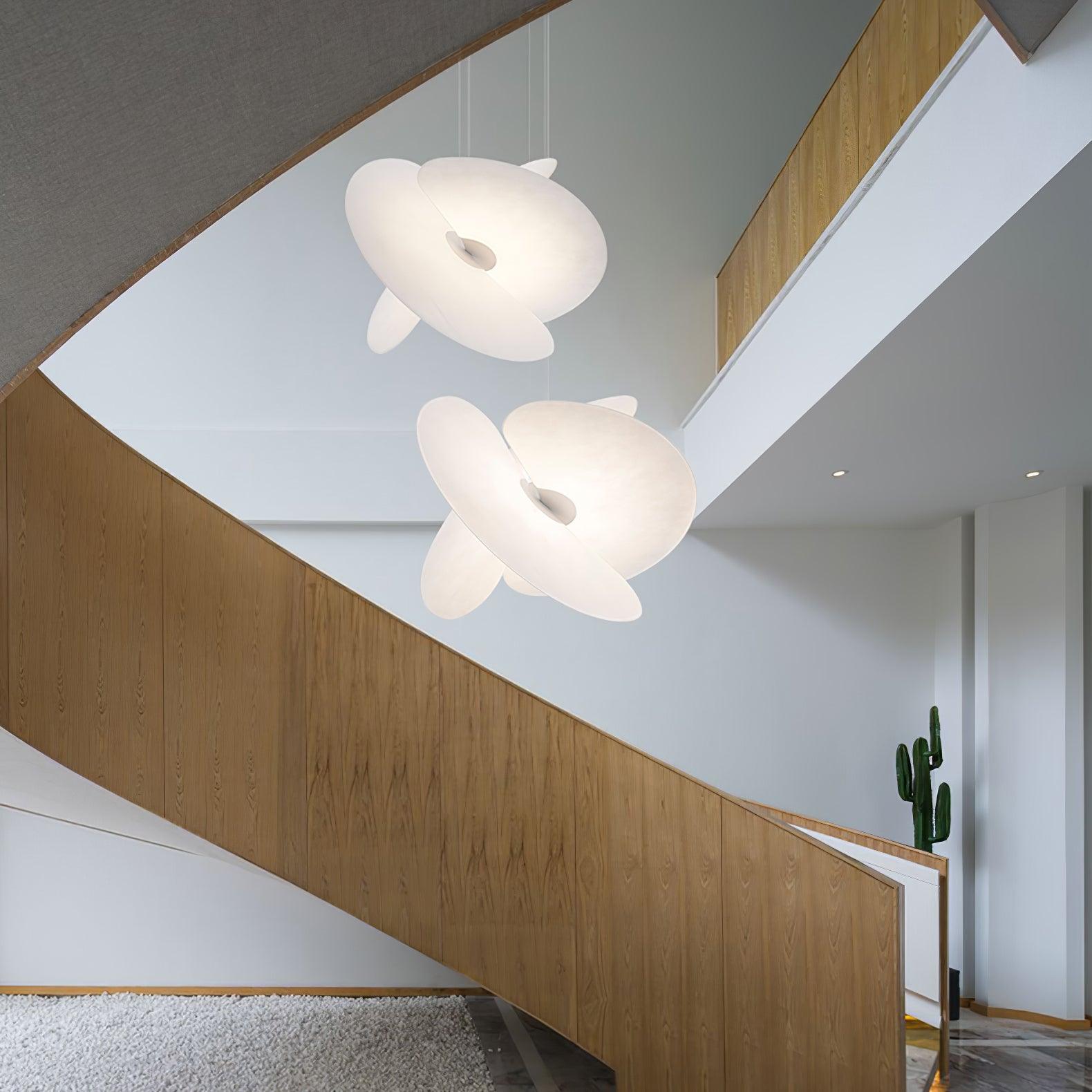 Whirl Modern Fabric Pendant Lamp-Neutral Decor