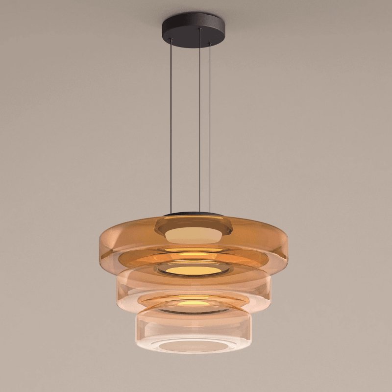 Lustra Pendant Lamp Glass Circles Multi-Level-Neutral Decor