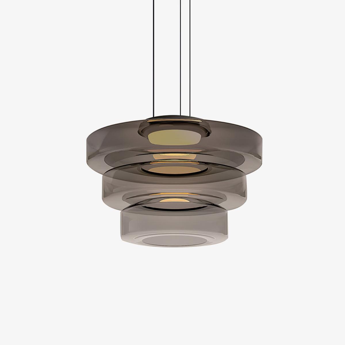 Lustra Pendant Lamp Glass Circles Multi-Level-Neutral Decor