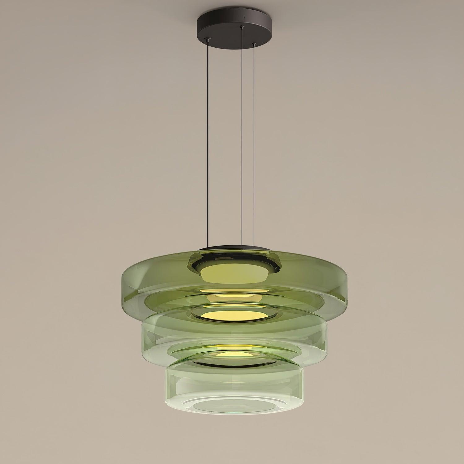 Lustra Pendant Lamp Glass Circles Multi-Level-Neutral Decor