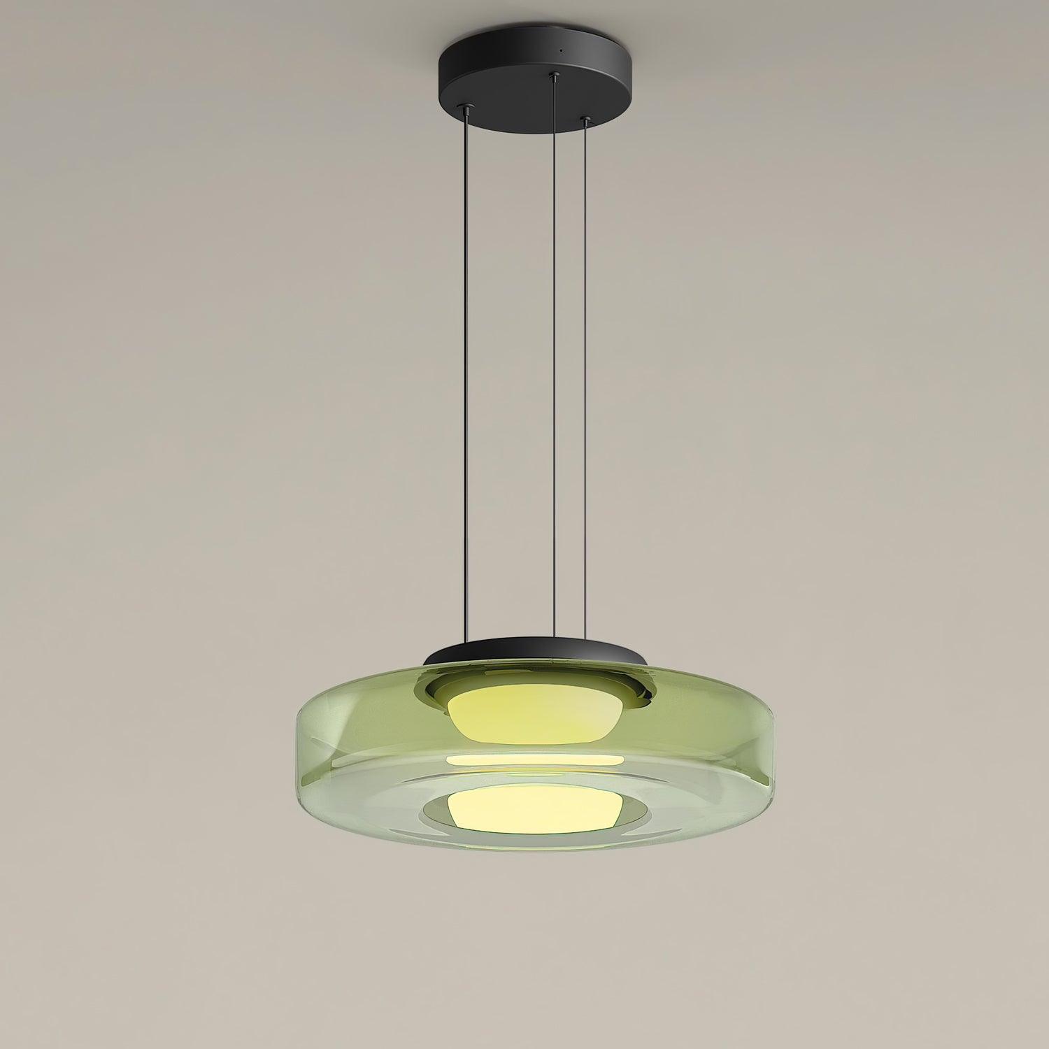 Lustra Pendant Lamp Glass Circles Multi-Level-Neutral Decor