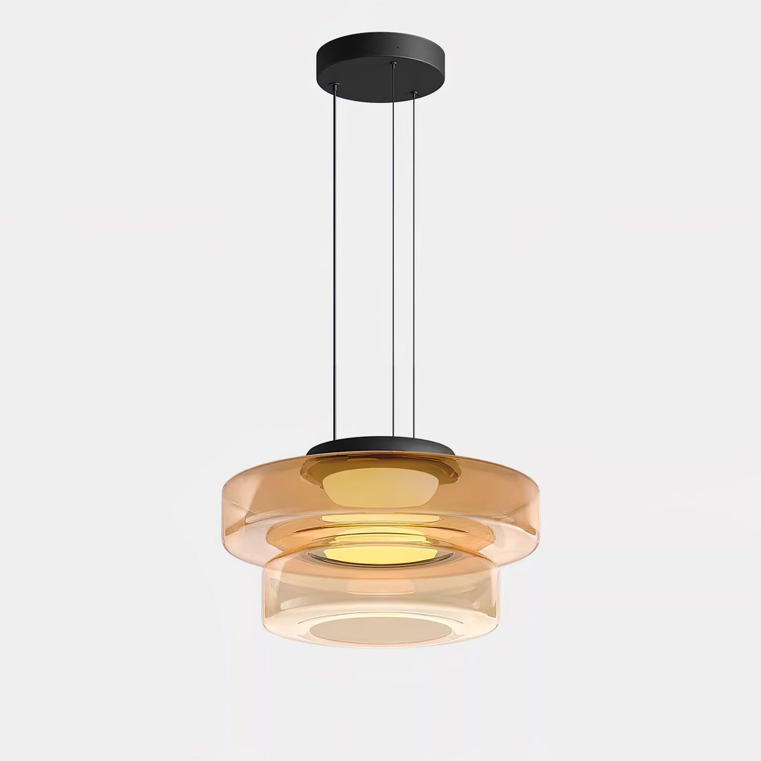 Lustra Pendant Lamp Glass Circles Multi-Level-Neutral Decor