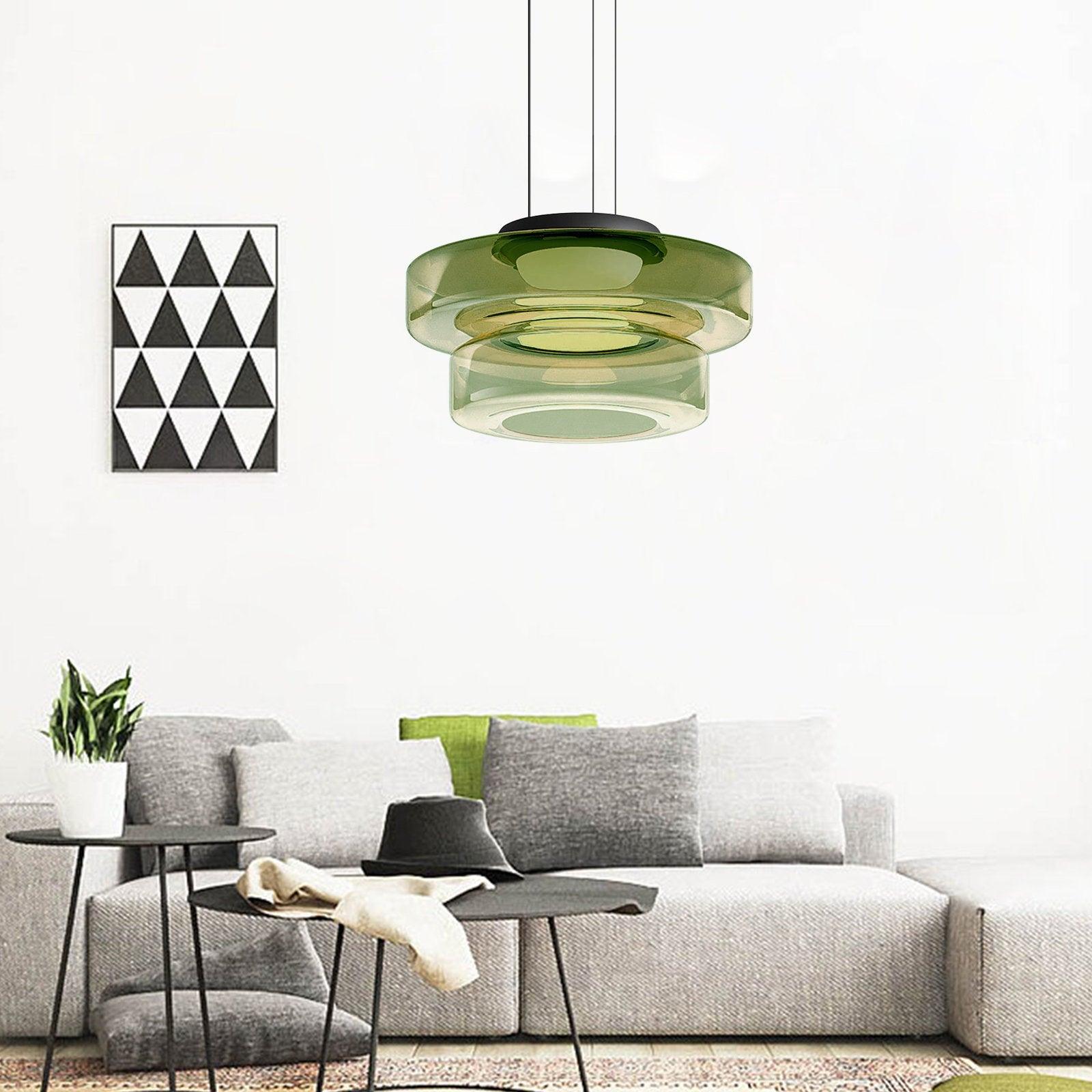 Lustra Pendant Lamp Glass Circles Multi-Level-Neutral Decor