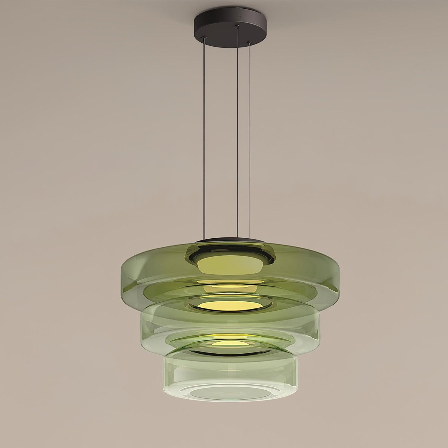 Lustra Pendant Lamp Glass Circles Multi-Level-Neutral Decor