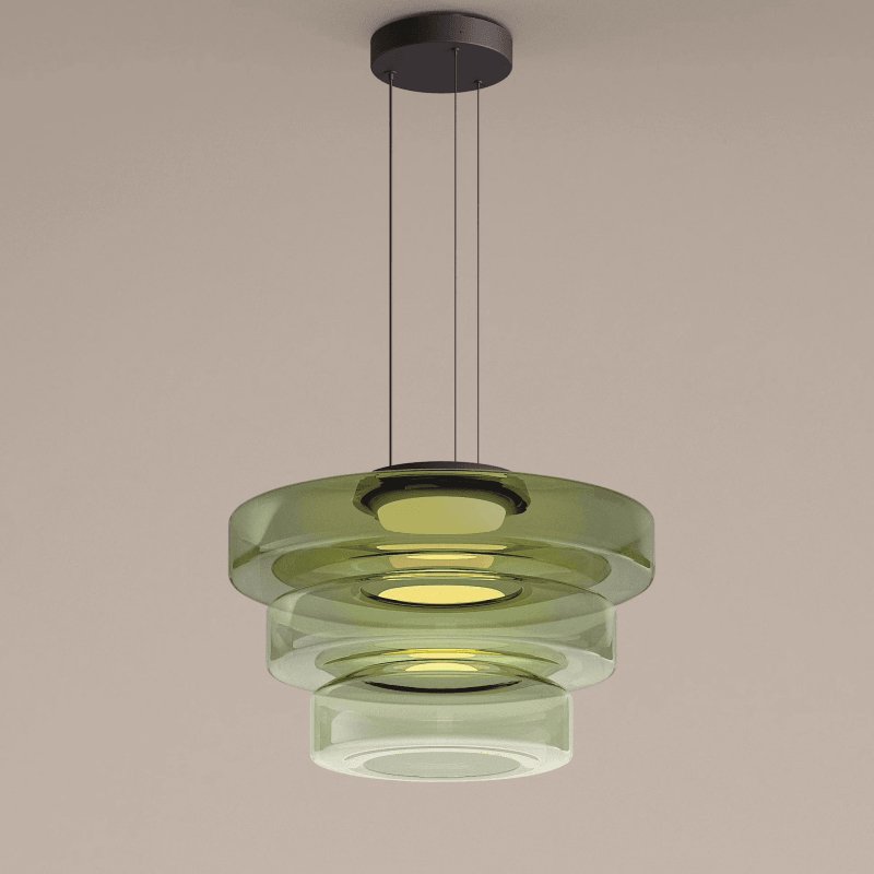 Lustra Pendant Lamp Glass Circles Multi-Level-Neutral Decor