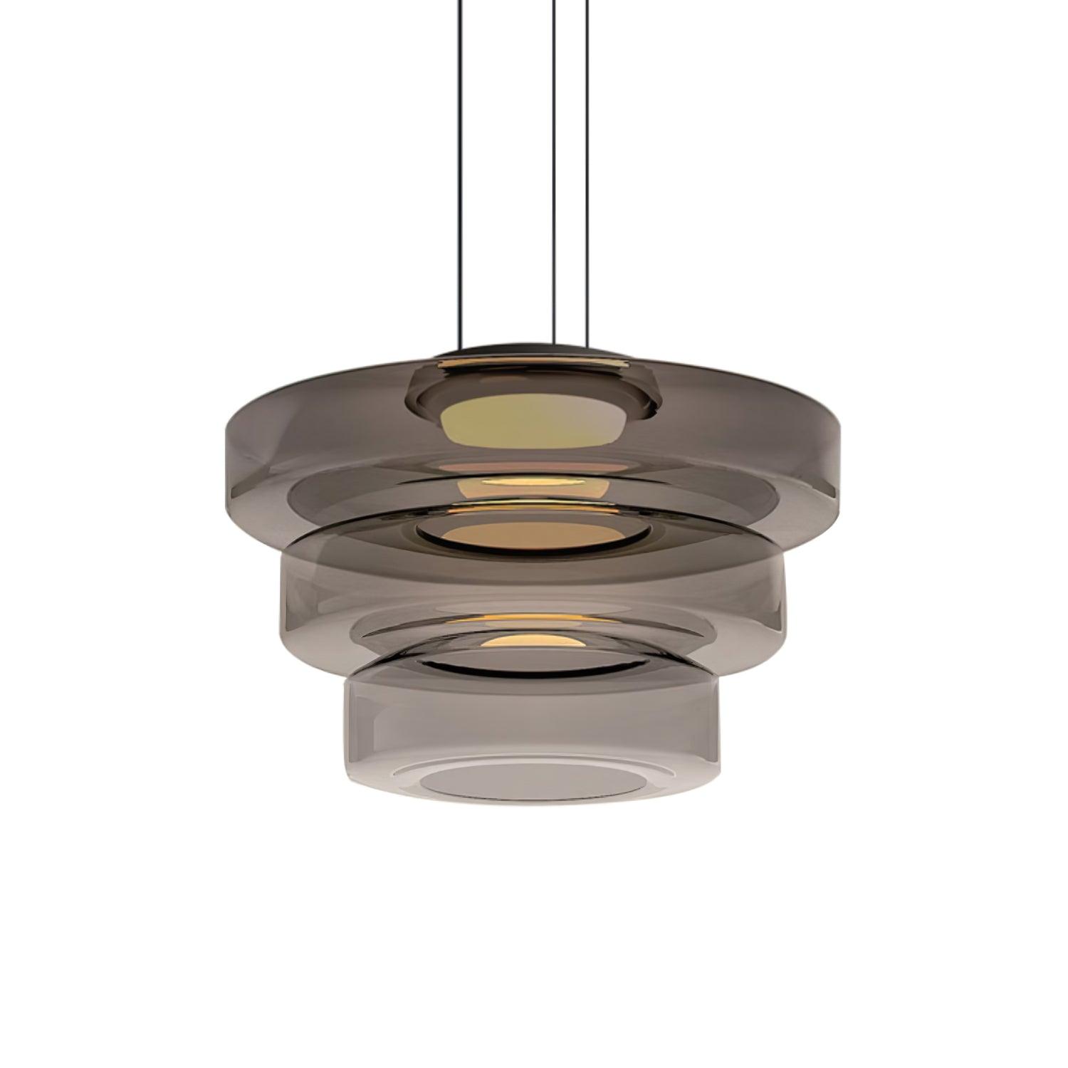 Lustra Pendant Lamp Glass Circles Multi-Level-Neutral Decor