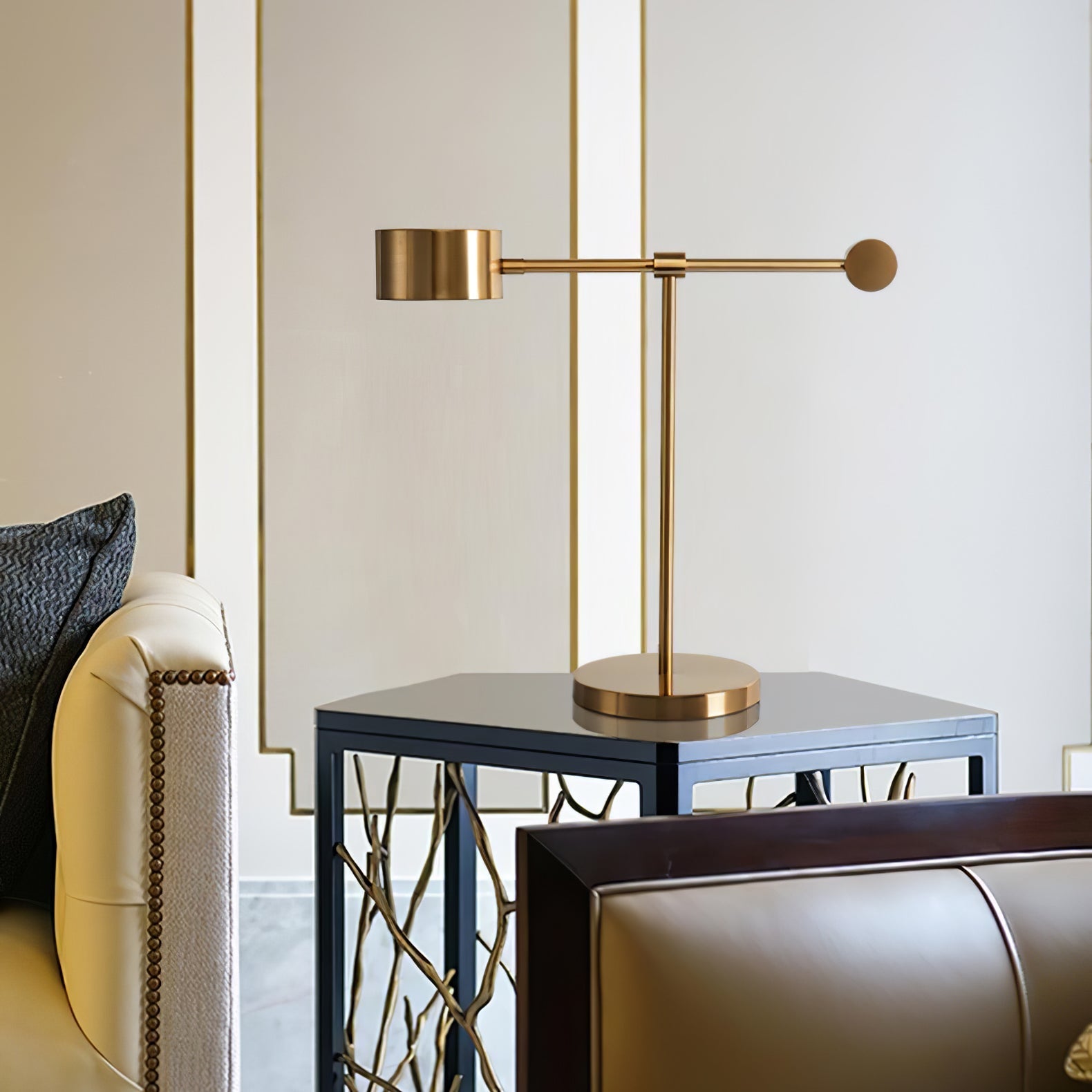 Veloise Minimalist Table Lamp-Neutral Decor
