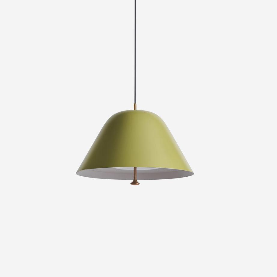 Pendant Lamp Modern Metal Shade in Green and White Minimalist