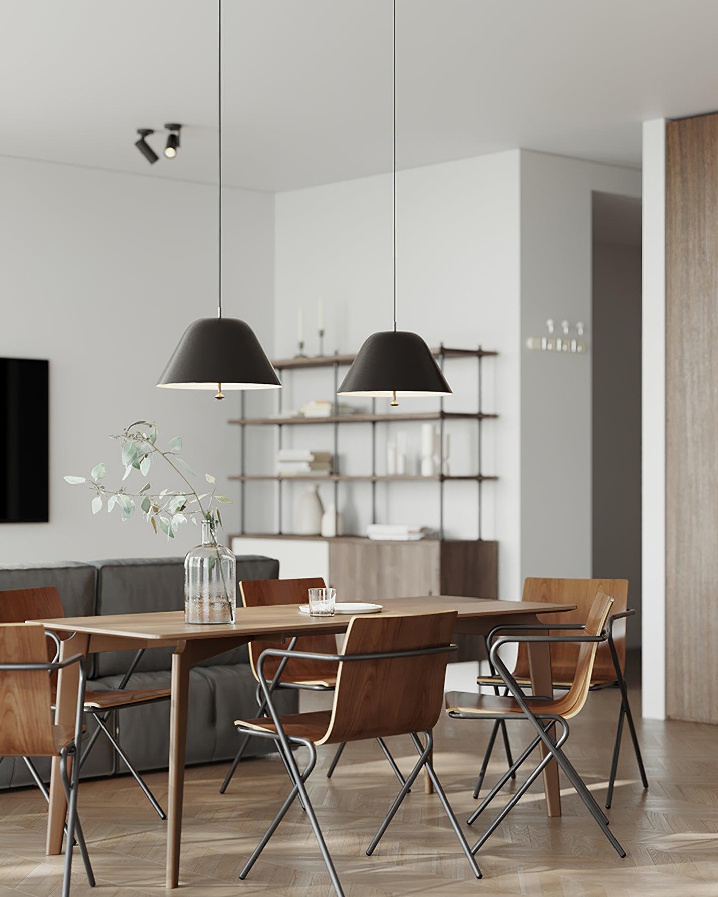 Pendant Lamp Modern Metal Shade in Green and White Minimalist