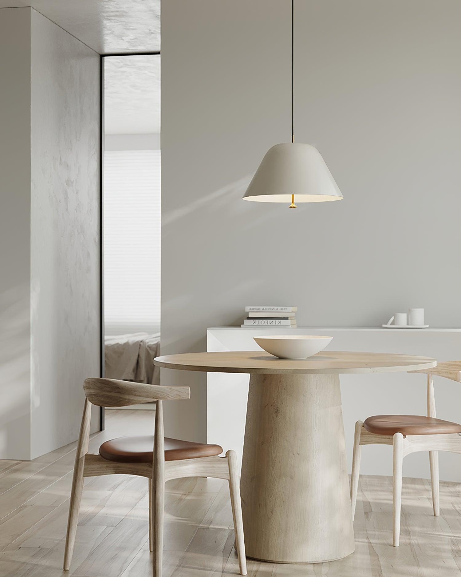 Pendant Lamp Modern Metal Shade in Green and White Minimalist
