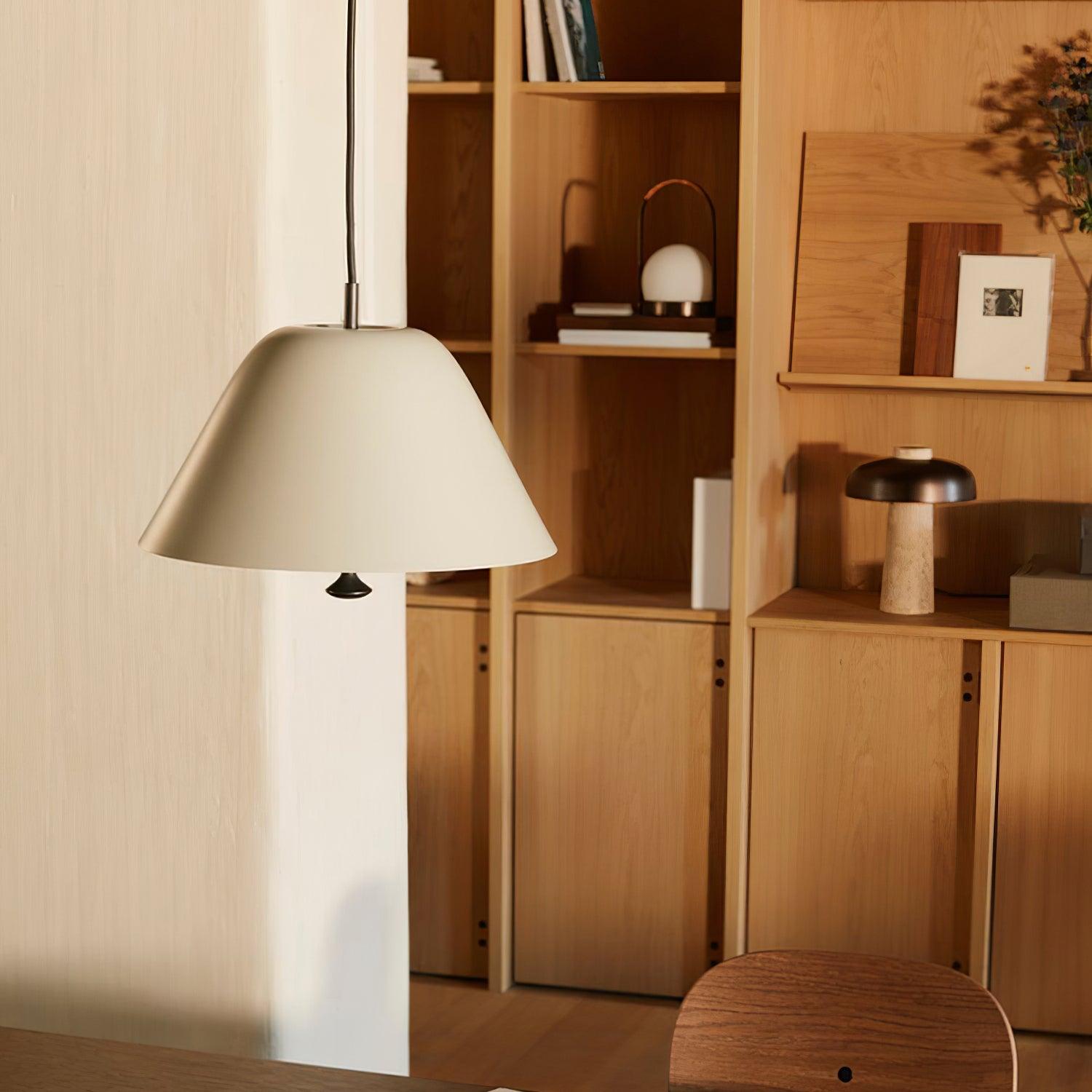 Pendant Lamp Modern Metal Shade in Green and White Minimalist