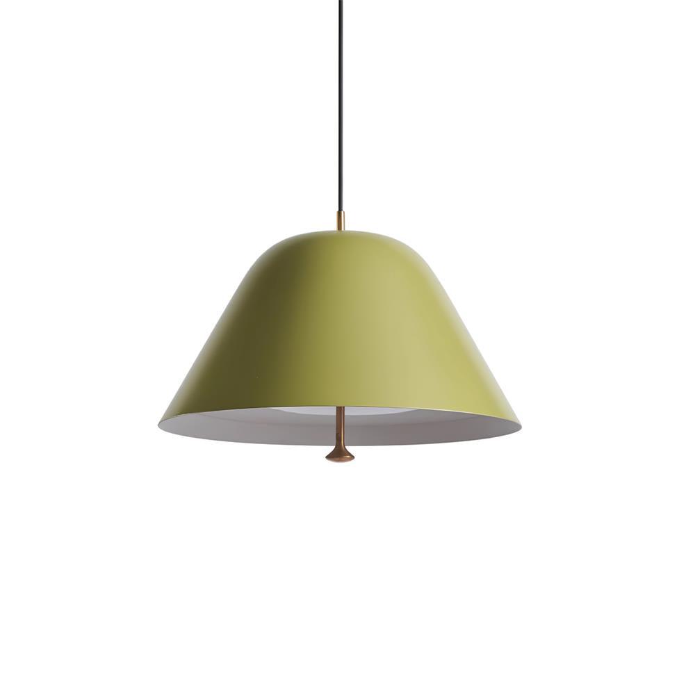 Pendant Lamp Modern Metal Shade in Green and White Minimalist