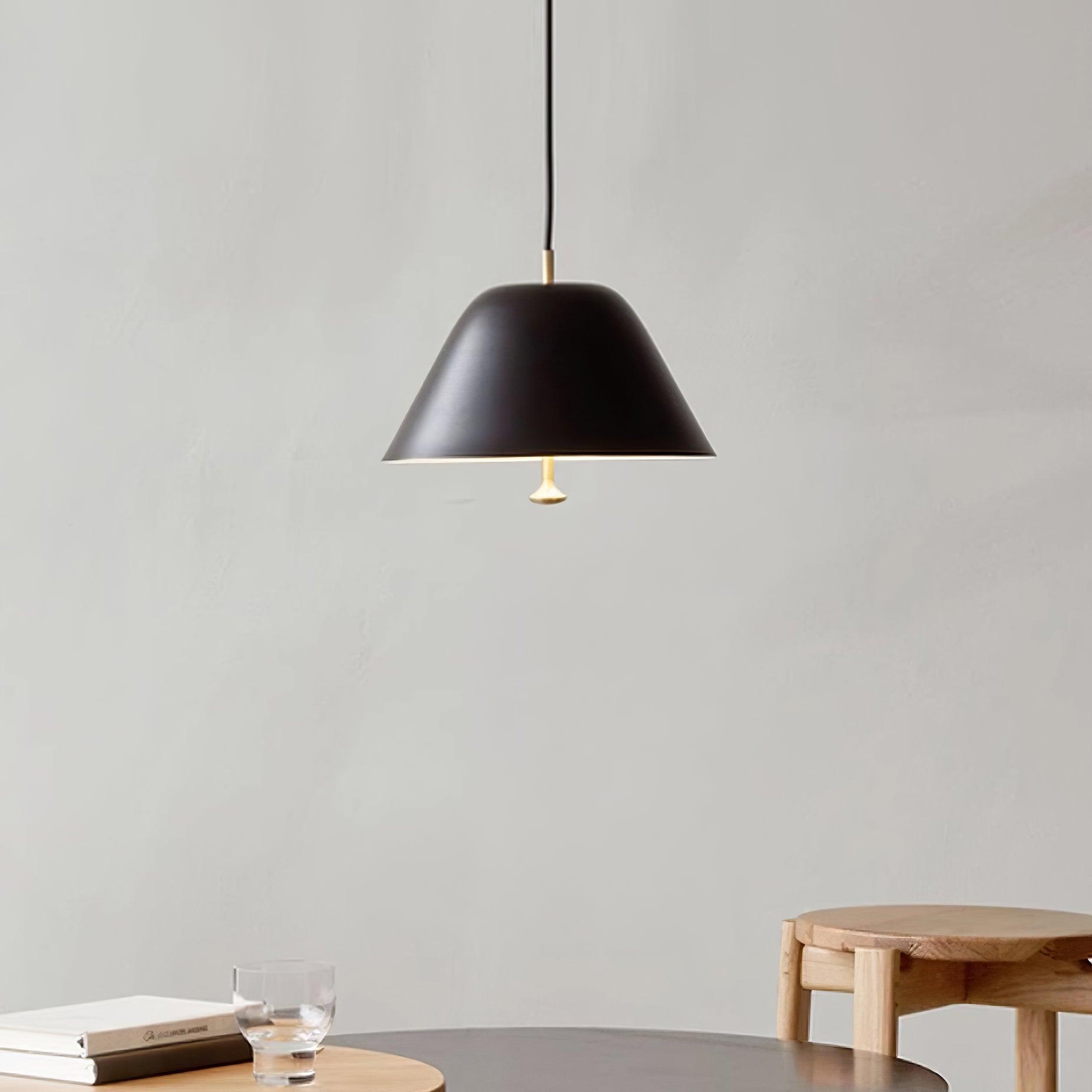 Pendant Lamp Modern Metal Shade in Green and White Minimalist