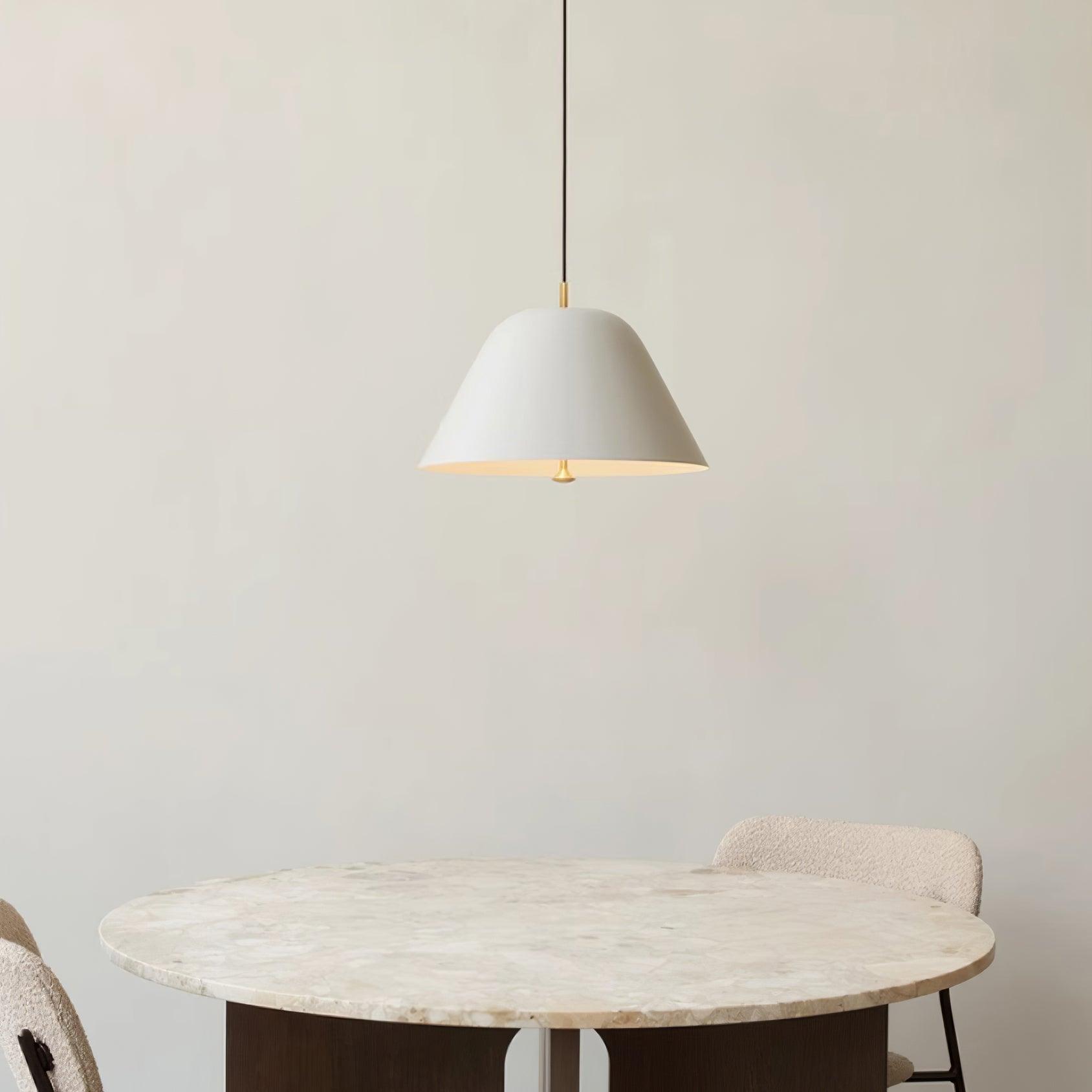Pendant Lamp Modern Metal Shade in Green and White Minimalist
