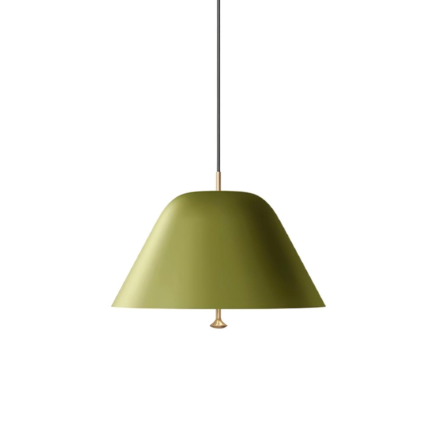 Pendant Lamp Modern Metal Shade in Green and White Minimalist