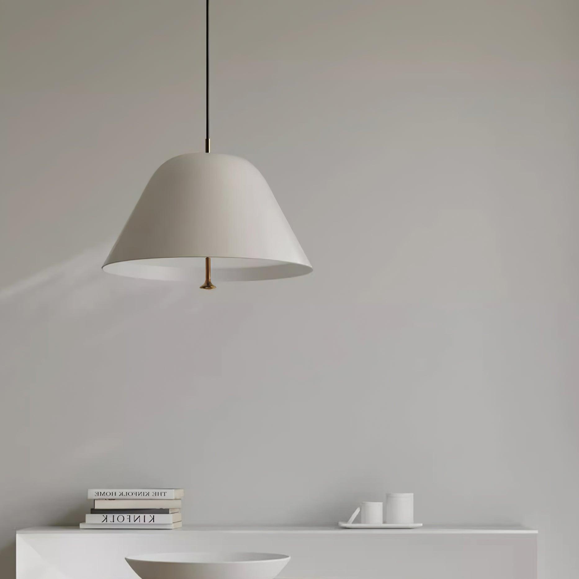 Pendant Lamp Modern Metal Shade in Green and White Minimalist