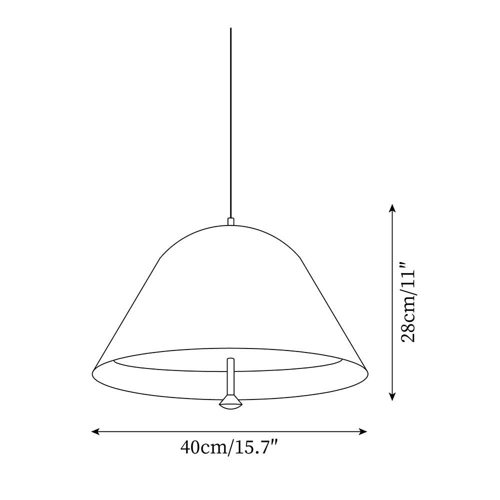 Pendant Lamp Modern Metal Shade in Green and White Minimalist