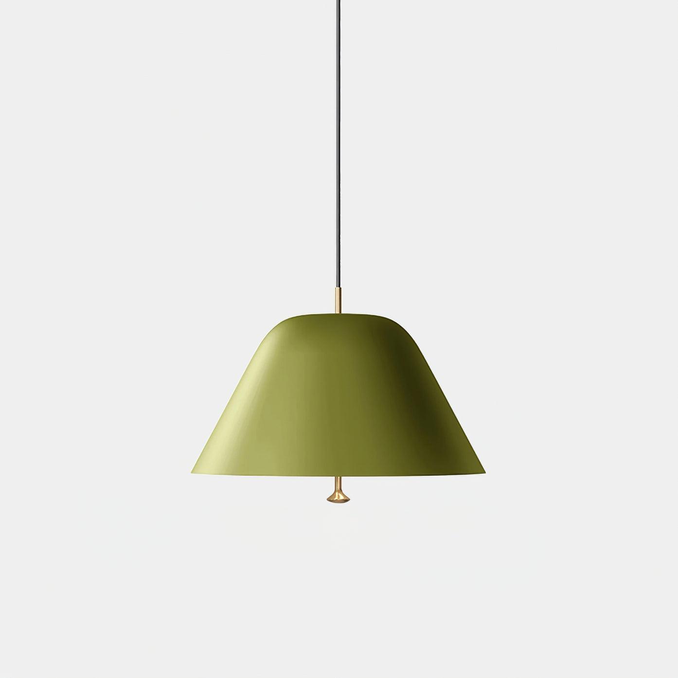 Pendant Lamp Modern Metal Shade in Green and White Minimalist