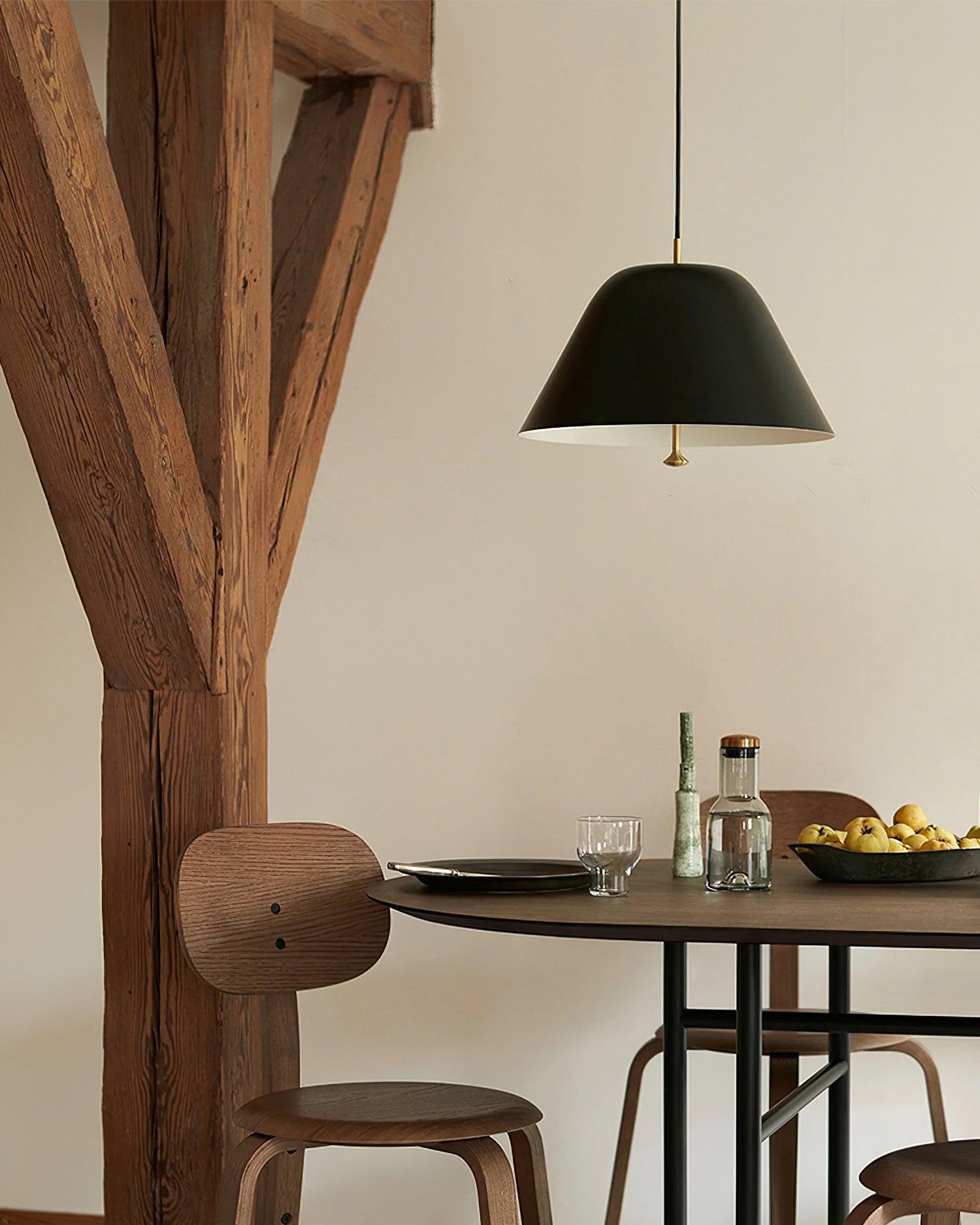 Pendant Lamp Modern Metal Shade in Green and White Minimalist