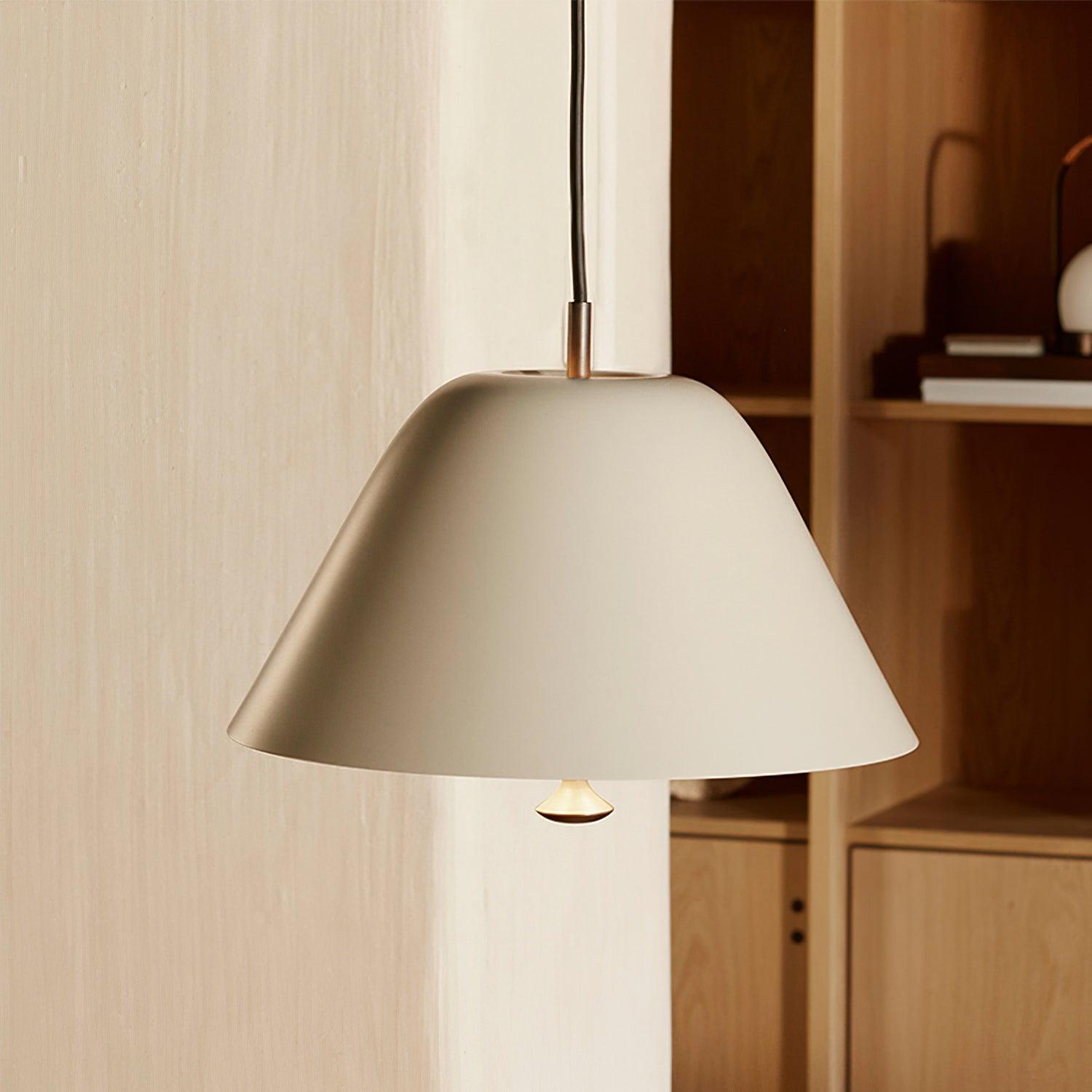 Pendant Lamp Modern Metal Shade in Green and White Minimalist