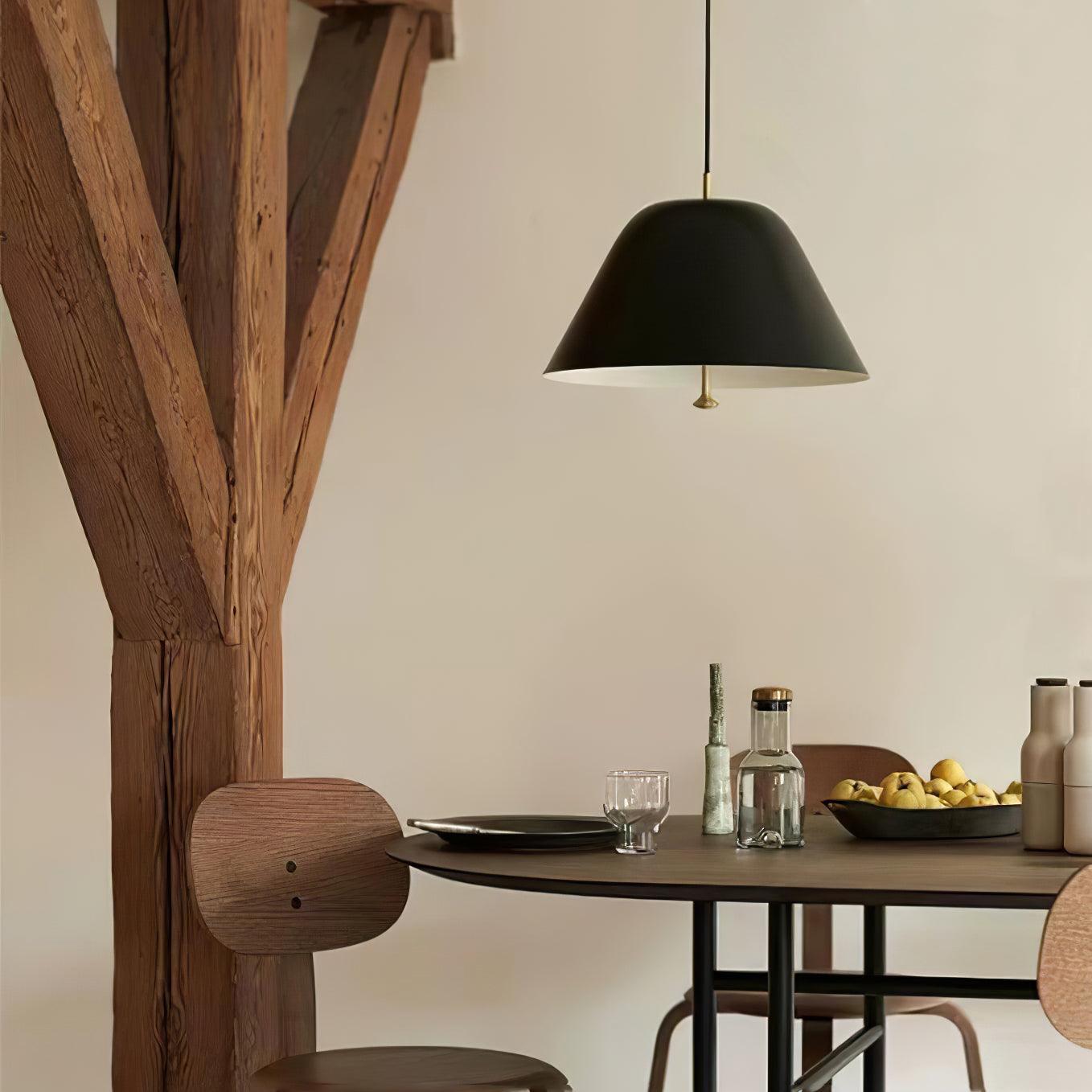 Evir Pendant Lamp Bell Glass Brass Minimalist-Neutral Decor