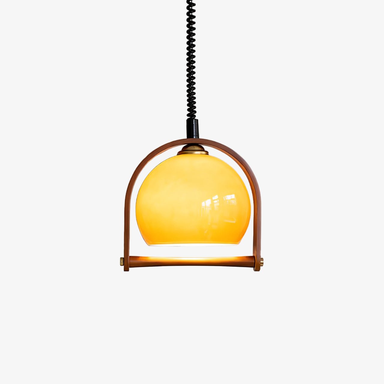 Cesilarae Premium Nordic Art Glass Wood Pendant Lamp-Neutral Decor