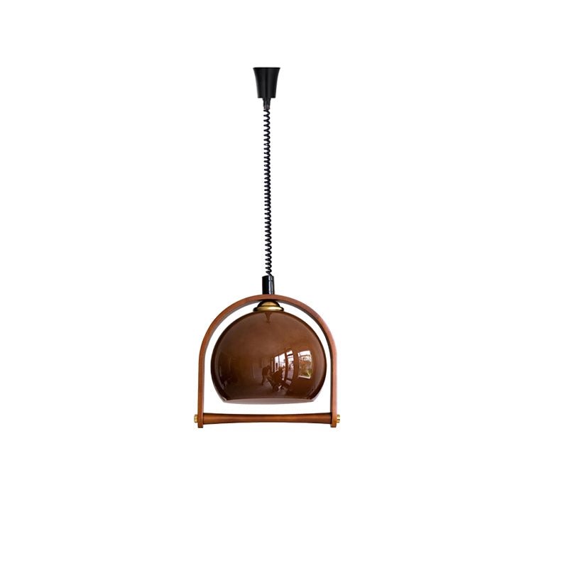 Cesilarae Premium Nordic Art Glass Wood Pendant Lamp-Neutral Decor