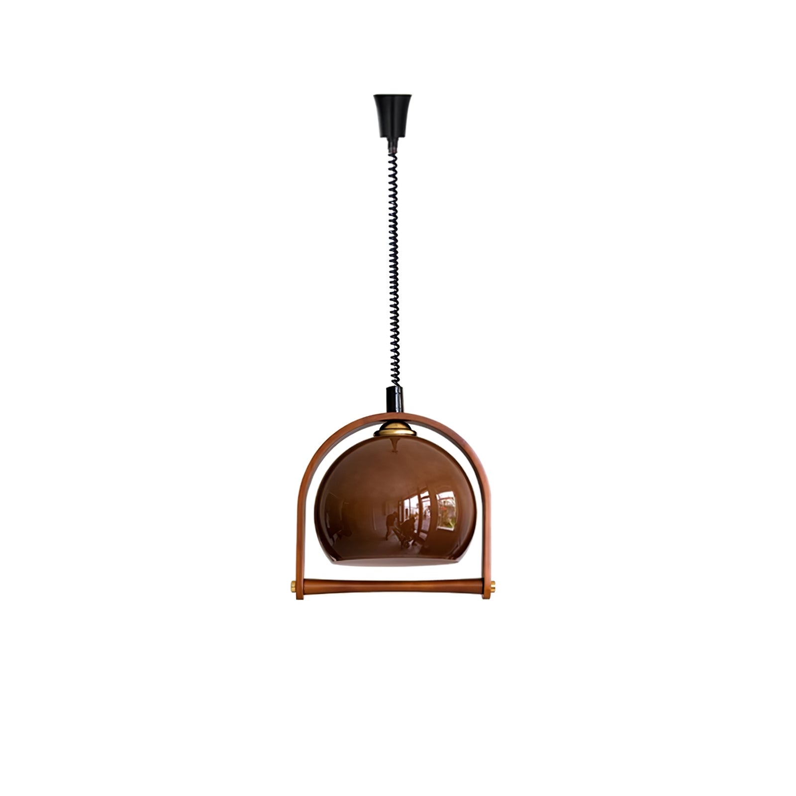 Cesilarae Premium Nordic Art Glass Wood Pendant Lamp-Neutral Decor